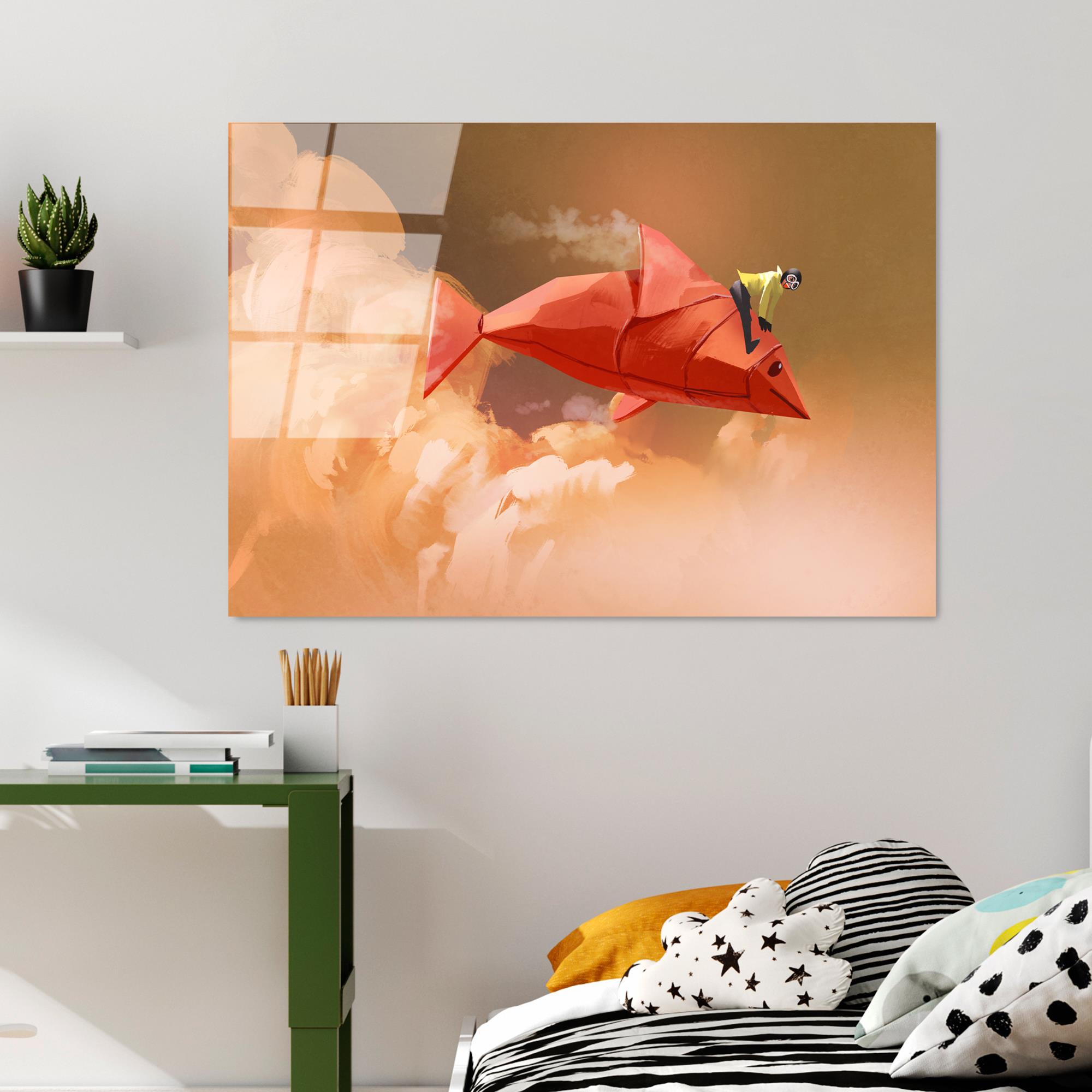 UV-738 Baskılı Cam Dikdörtgen Duvar Tablosu | ByLamp