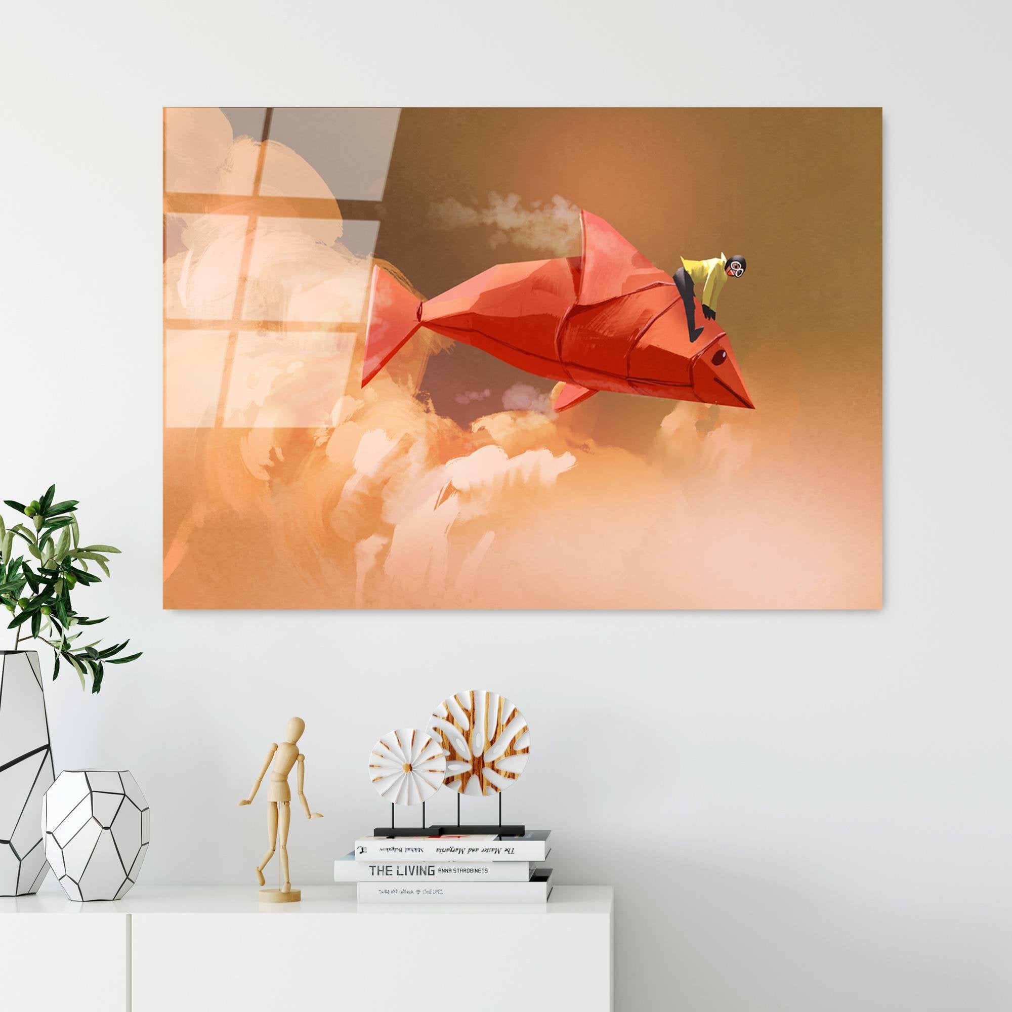 UV-738 Baskılı Cam Dikdörtgen Duvar Tablosu | ByLamp