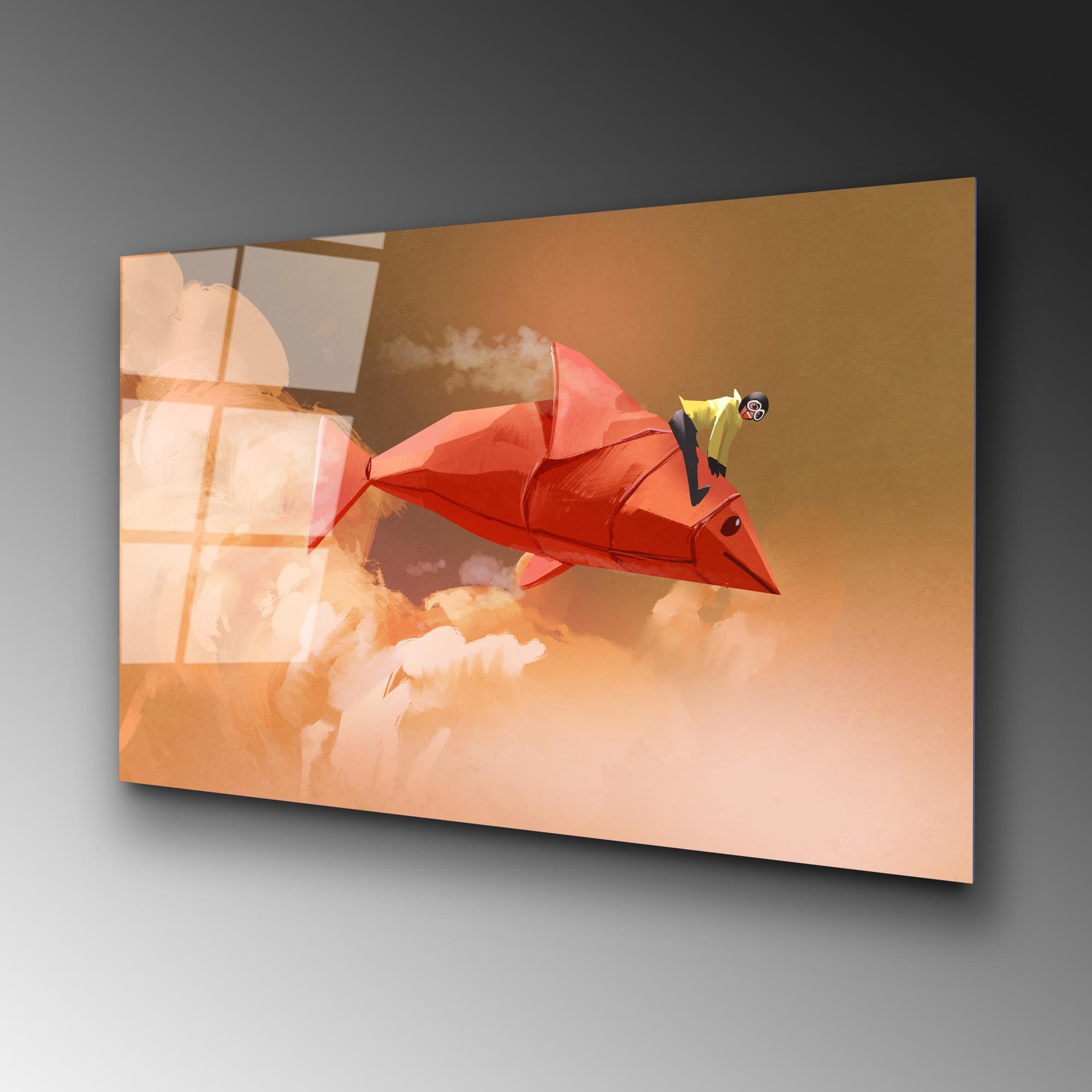 UV-738 Baskılı Cam Dikdörtgen Duvar Tablosu | ByLamp