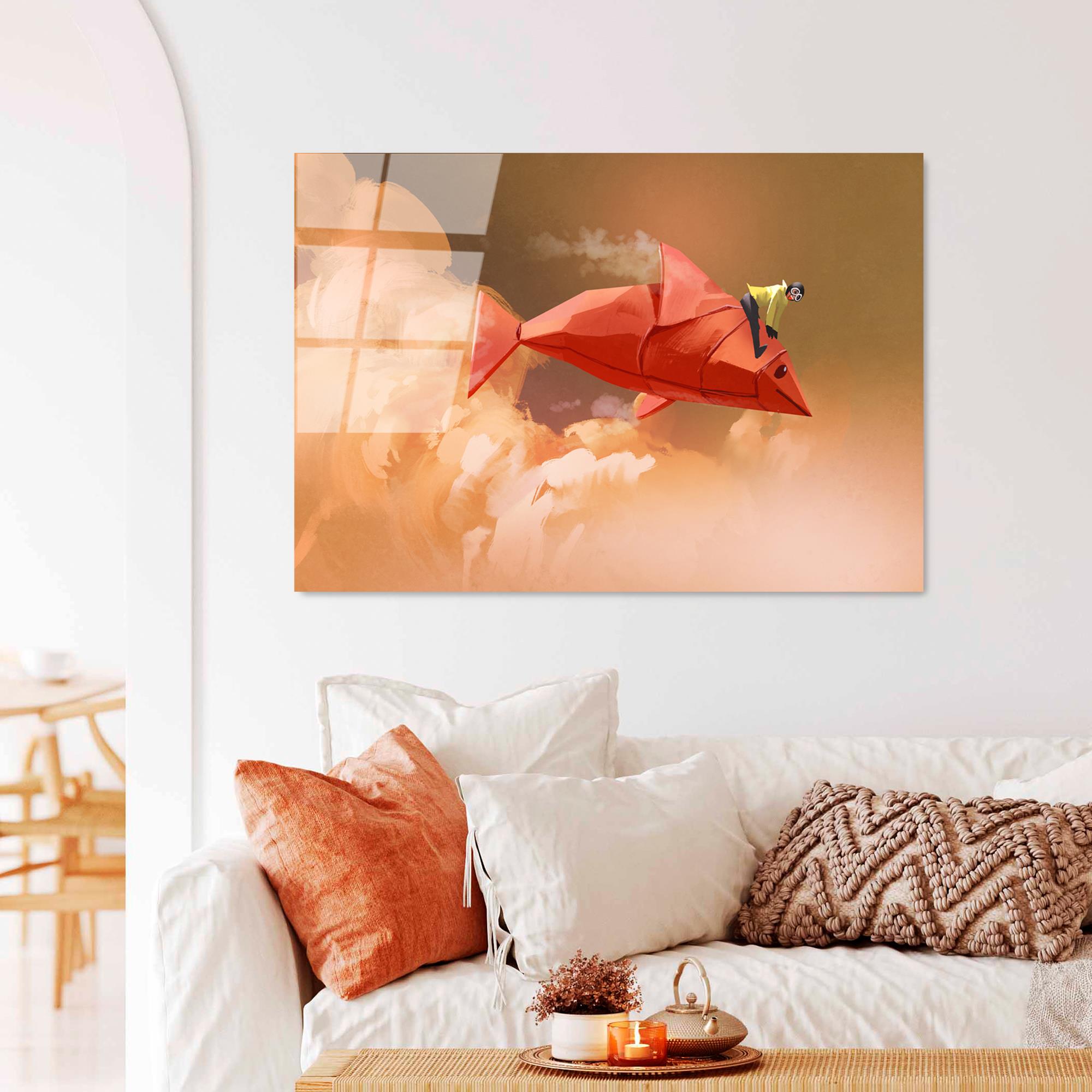 UV-738 Baskılı Cam Dikdörtgen Duvar Tablosu | ByLamp