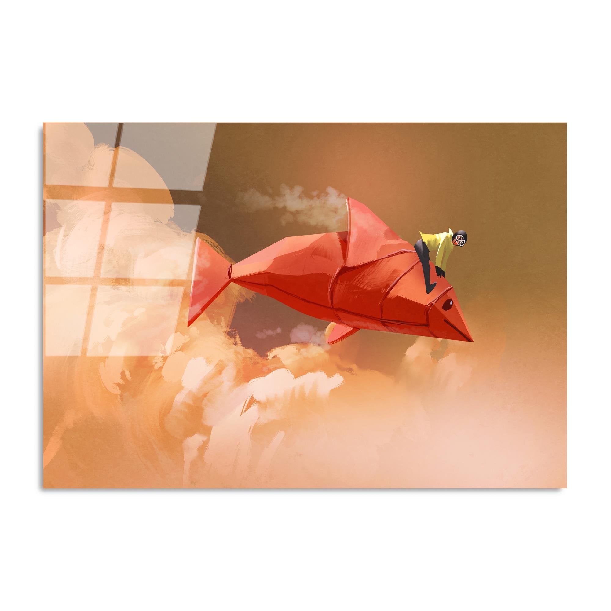 UV-738 Baskılı Cam Dikdörtgen Duvar Tablosu | ByLamp