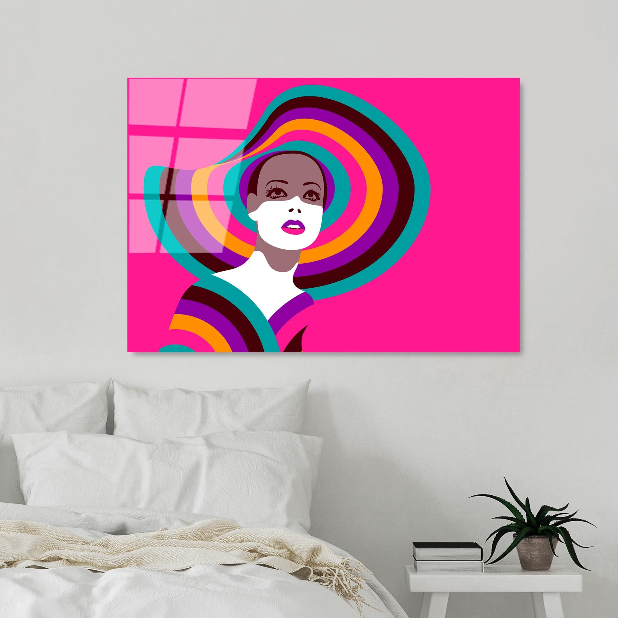 UV-741 Baskılı Cam Dikdörtgen Duvar Tablosu | ByLamp