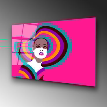 UV-741 Baskılı Cam Dikdörtgen Duvar Tablosu | ByLamp