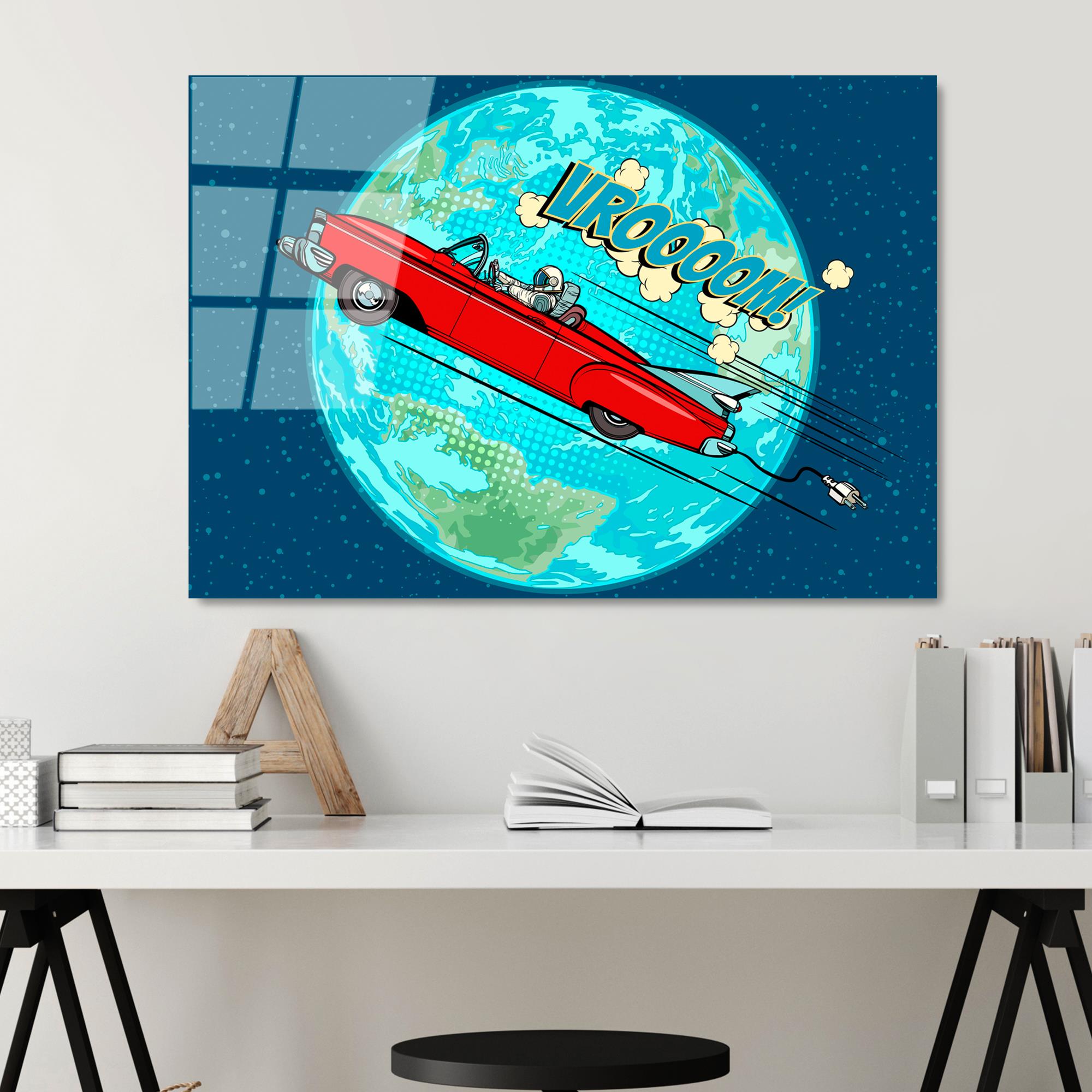 UV-743 Baskılı Cam Dikdörtgen Duvar Tablosu | ByLamp