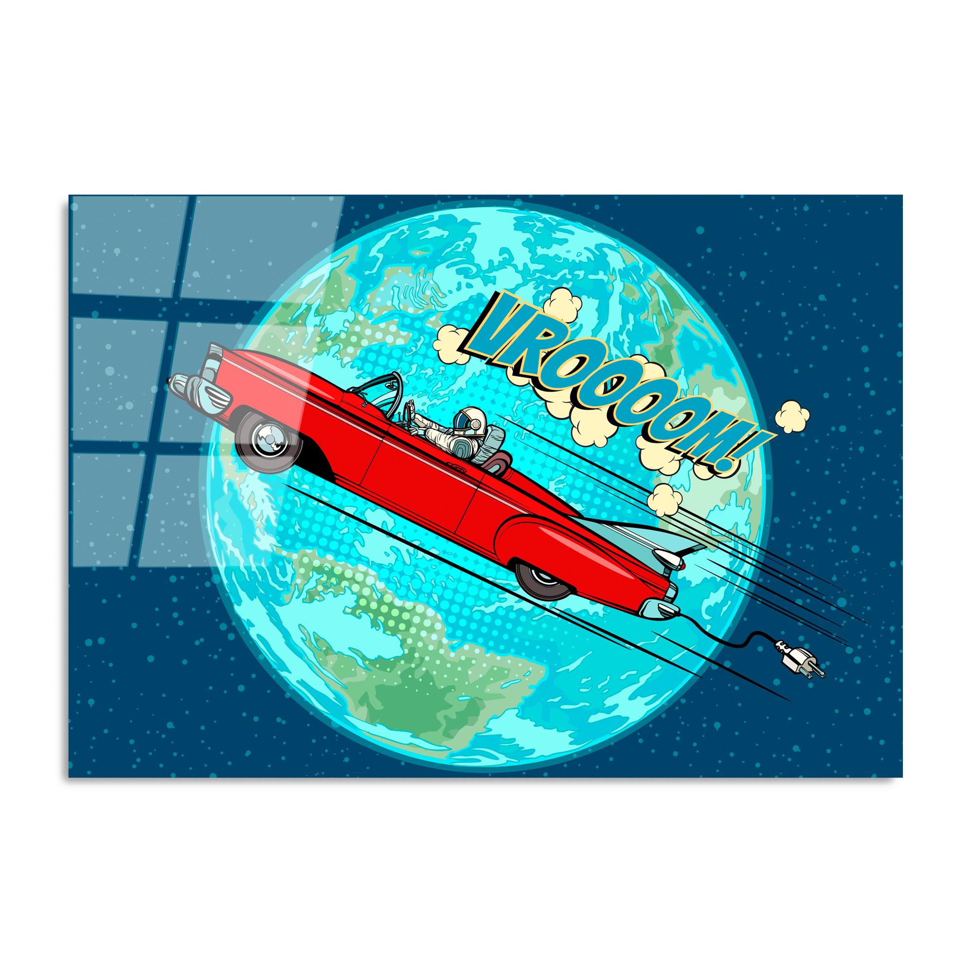 UV-743 Baskılı Cam Dikdörtgen Duvar Tablosu | ByLamp