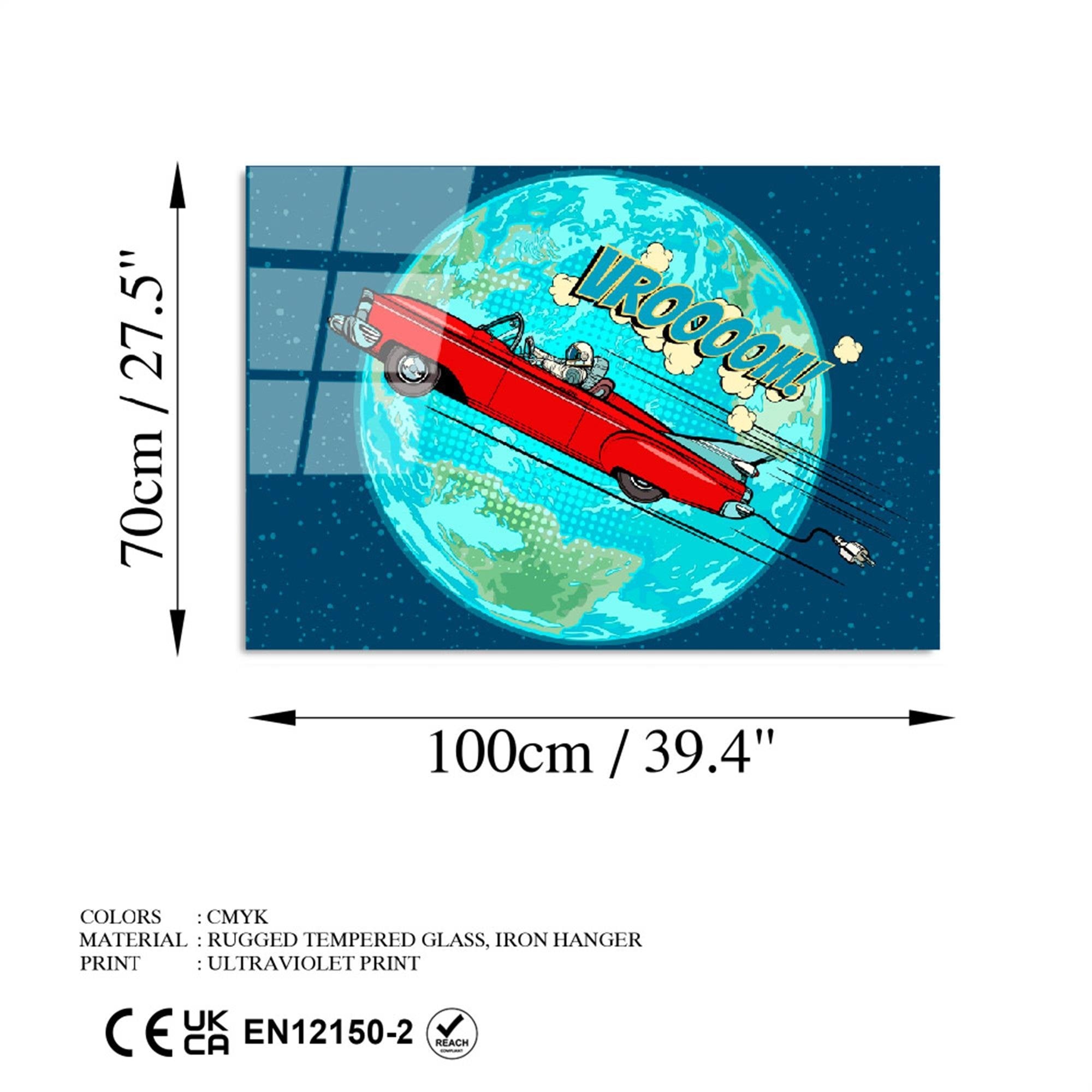 UV-743 Baskılı Cam Dikdörtgen Duvar Tablosu | ByLamp