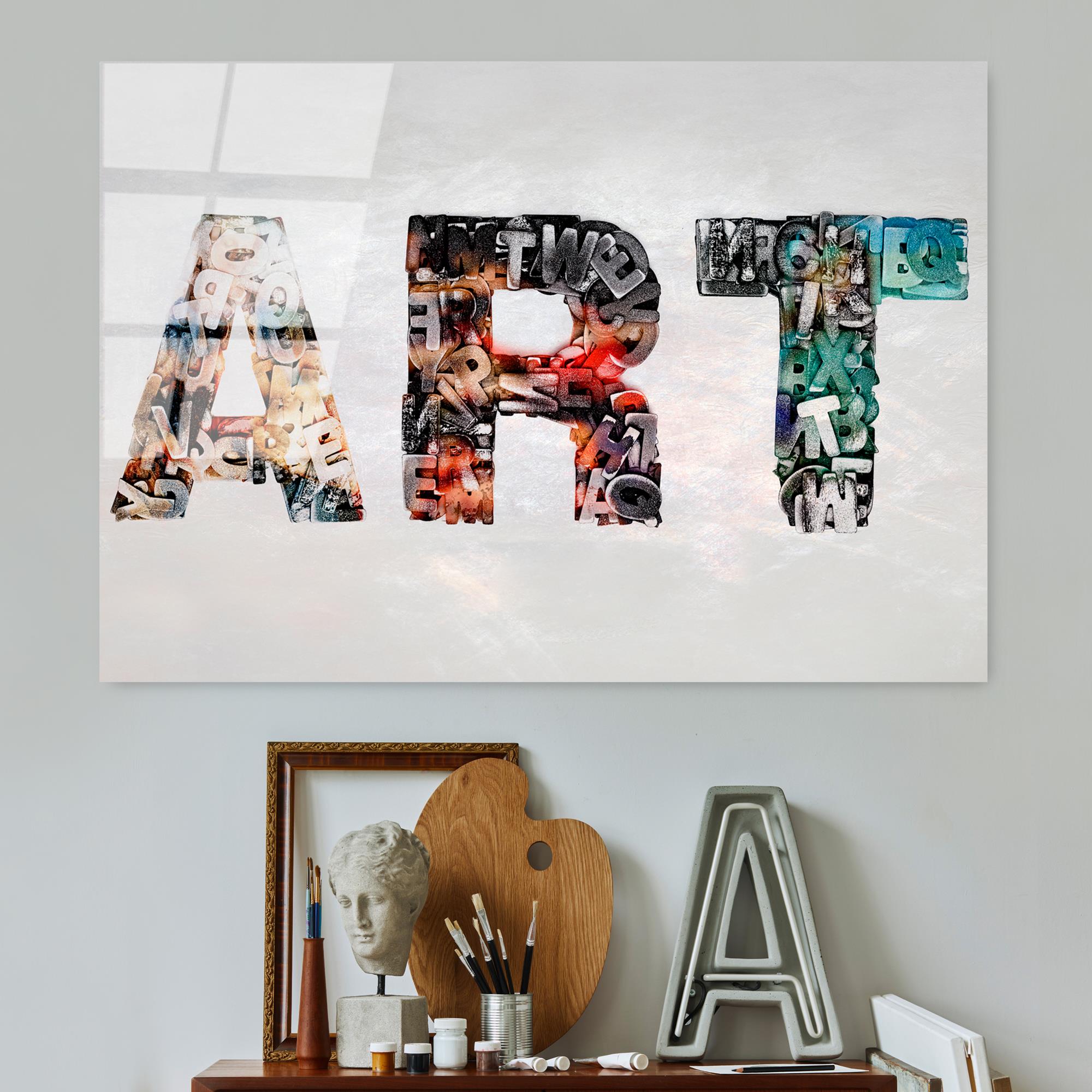 UV-744 Baskılı Cam Dikdörtgen Duvar Tablosu | ByLamp