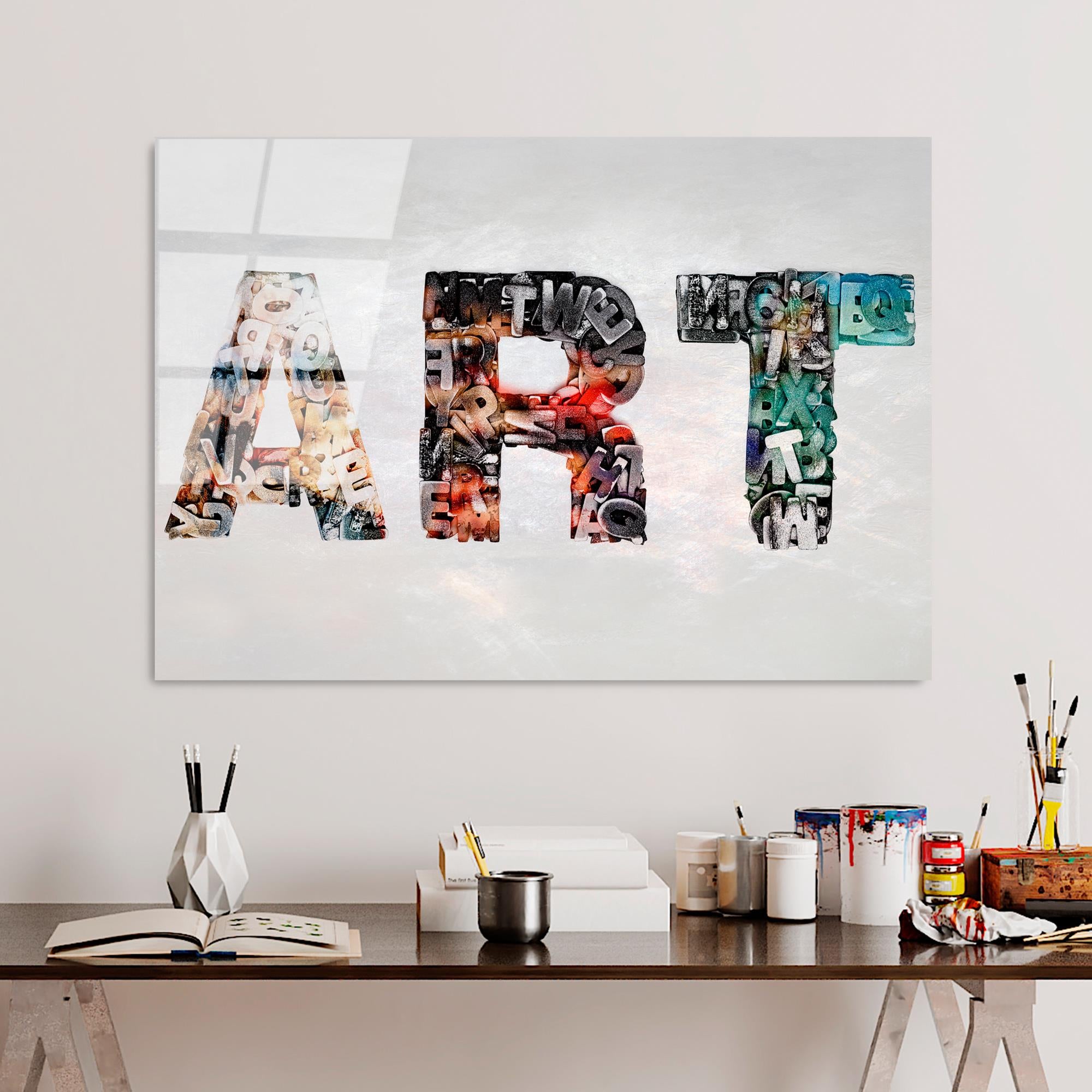 UV-744 Baskılı Cam Dikdörtgen Duvar Tablosu | ByLamp