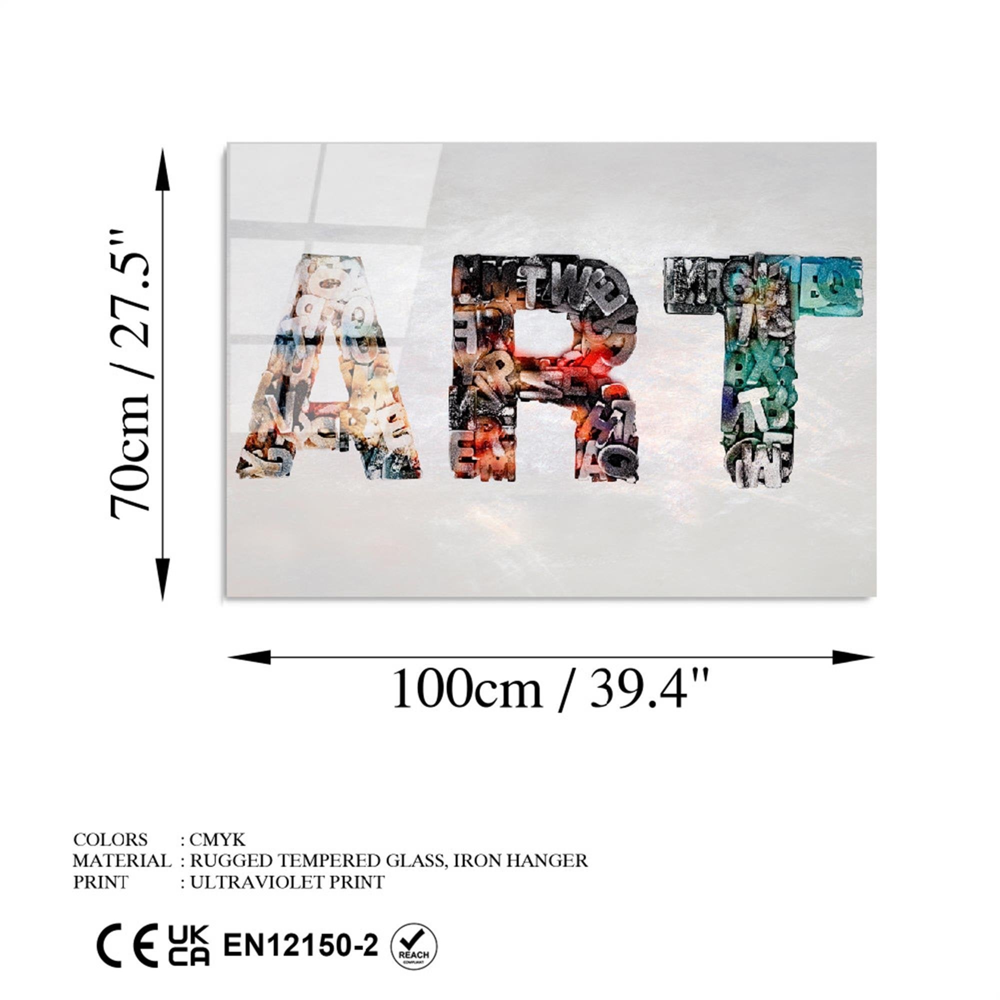 UV-744 Baskılı Cam Dikdörtgen Duvar Tablosu | ByLamp