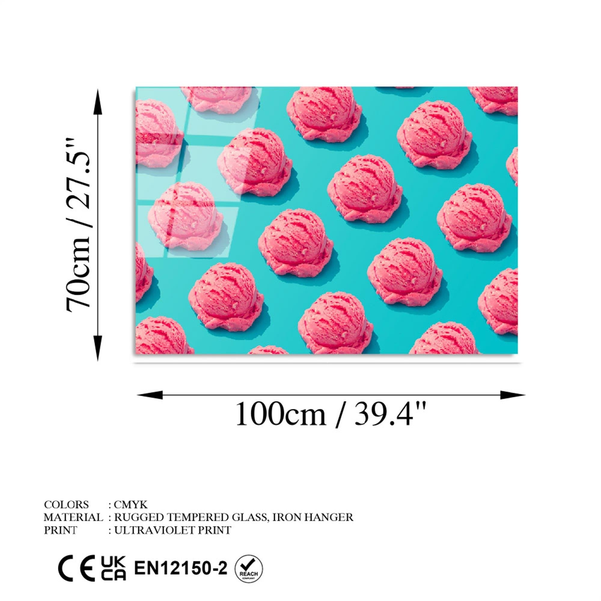 UV-746 Baskılı Cam Dikdörtgen Duvar Tablosu | ByLamp