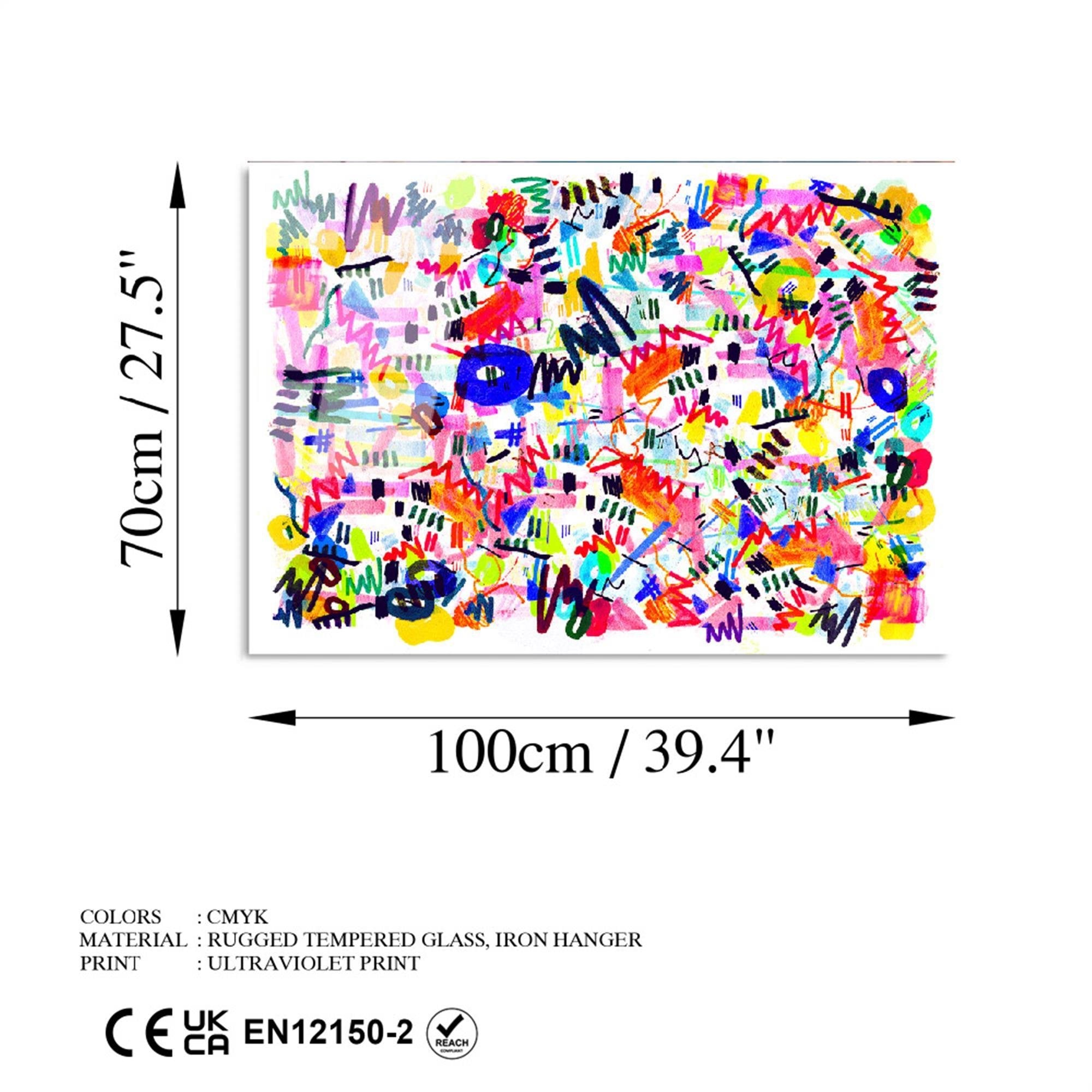 UV-748 Baskılı Cam Dikdörtgen Duvar Tablosu | ByLamp