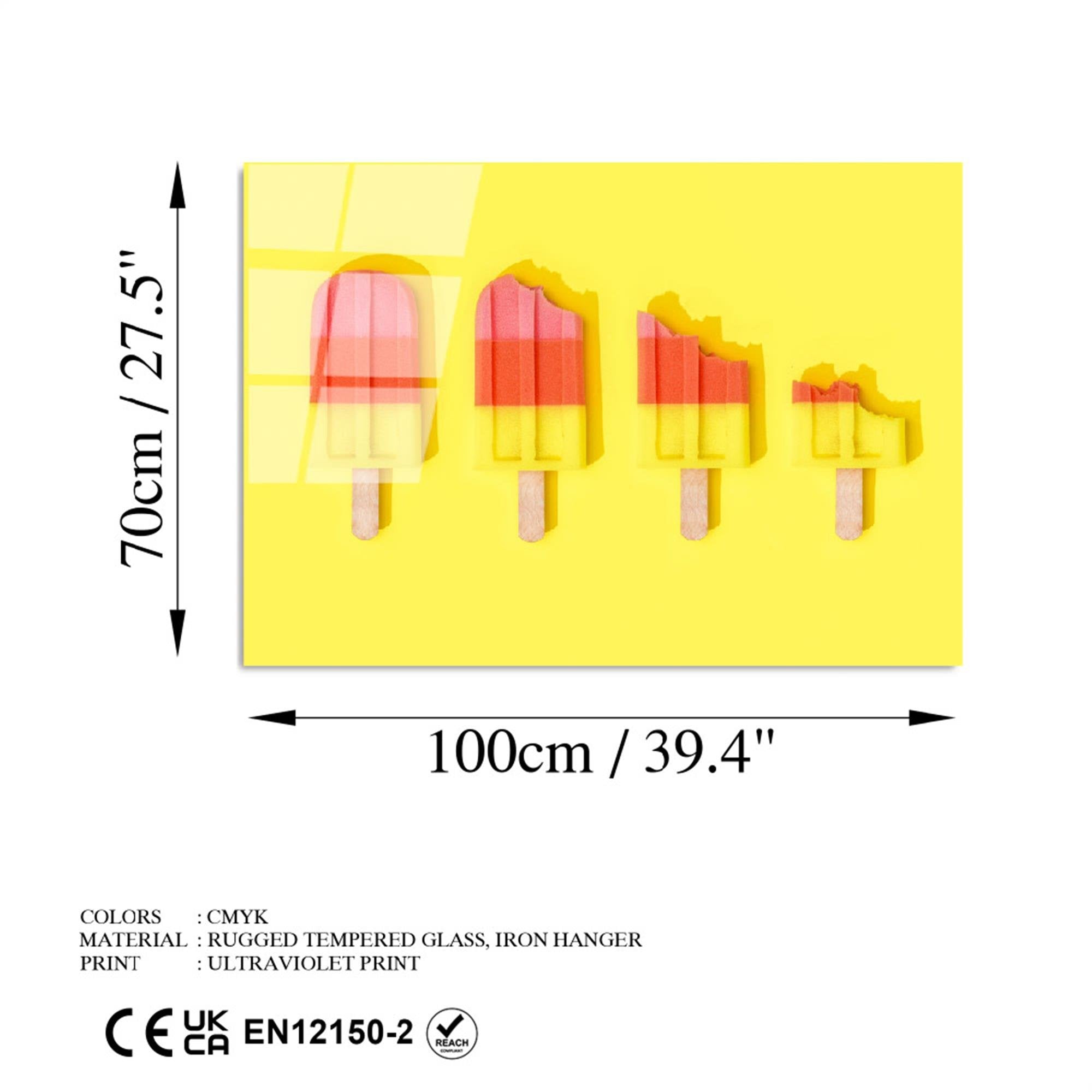 UV-752 Baskılı Cam Dikdörtgen Duvar Tablosu | ByLamp