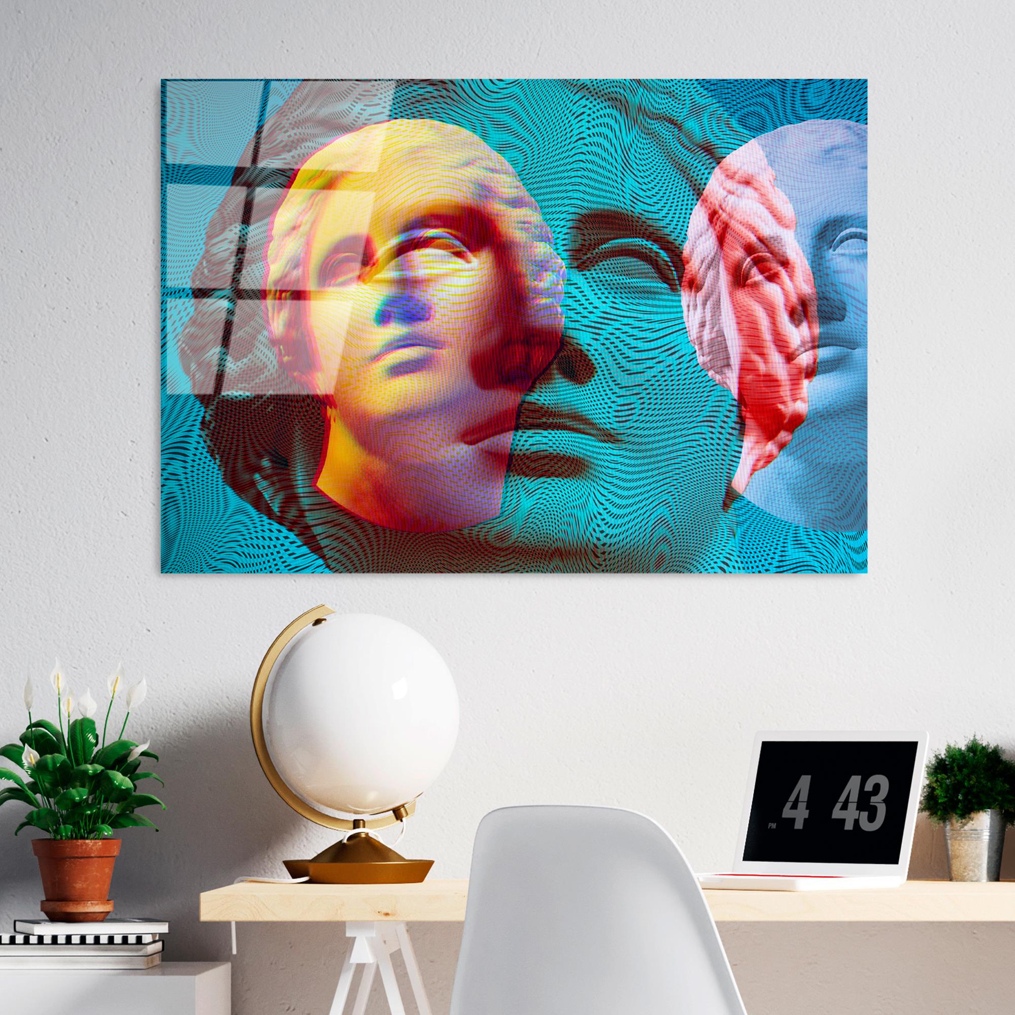 UV-757 Baskılı Cam Dikdörtgen Duvar Tablosu | ByLamp