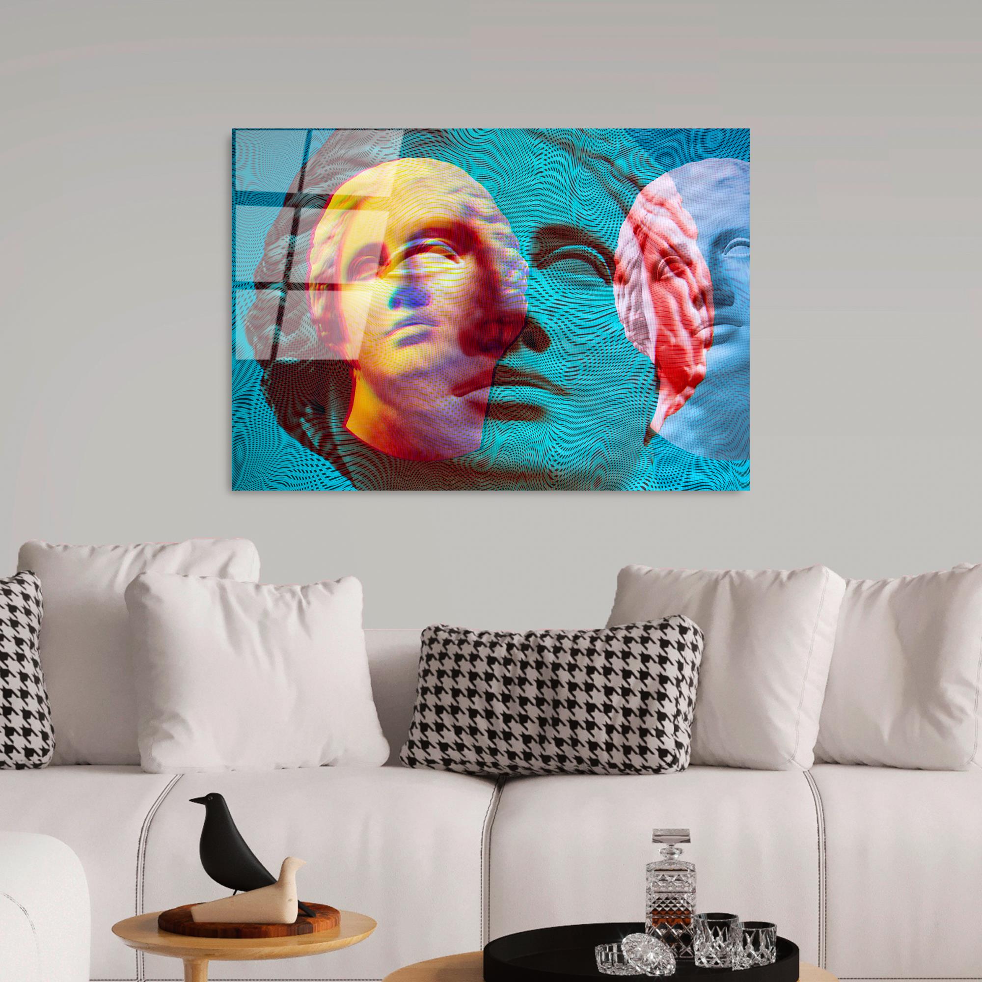 UV-757 Baskılı Cam Dikdörtgen Duvar Tablosu | ByLamp