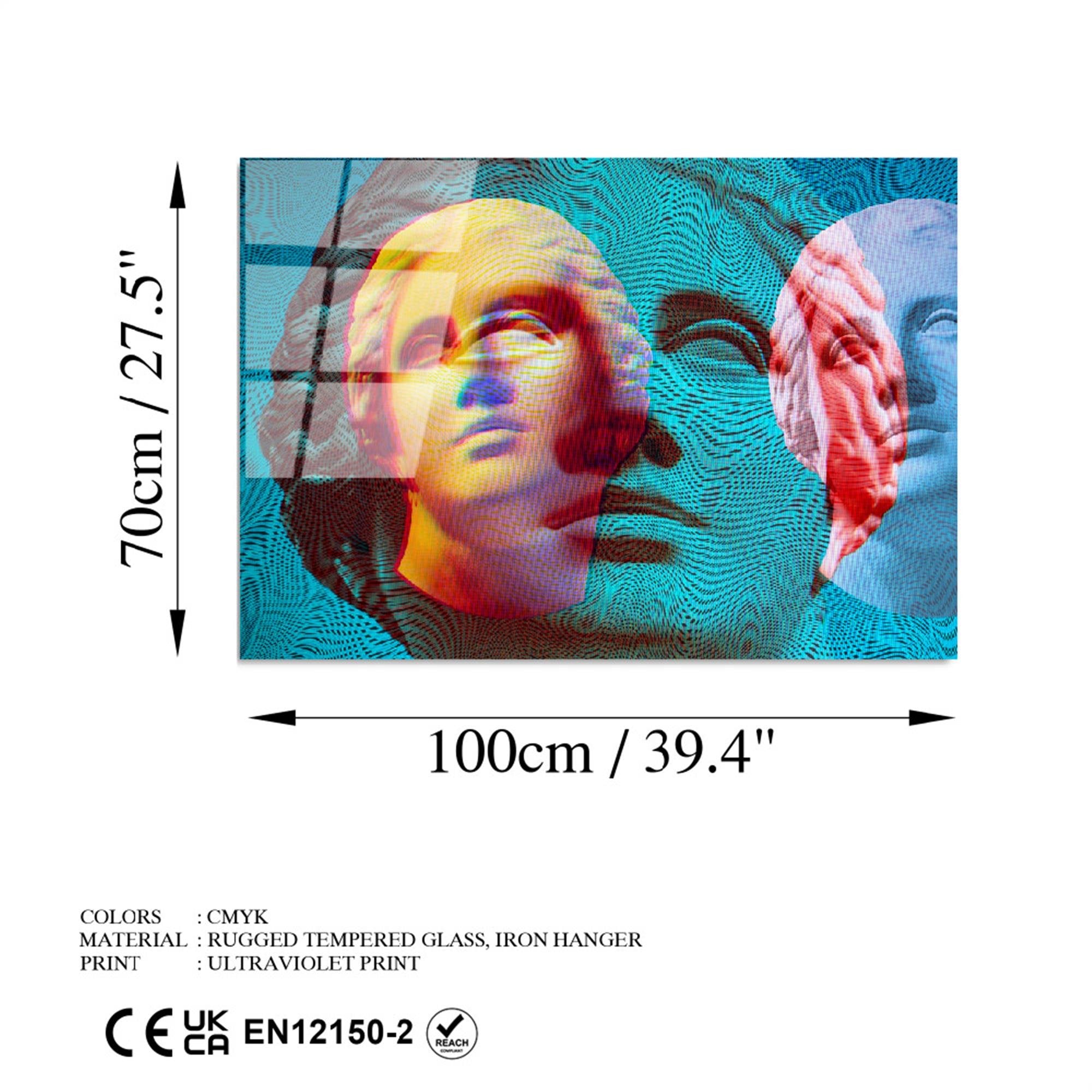 UV-757 Baskılı Cam Dikdörtgen Duvar Tablosu | ByLamp