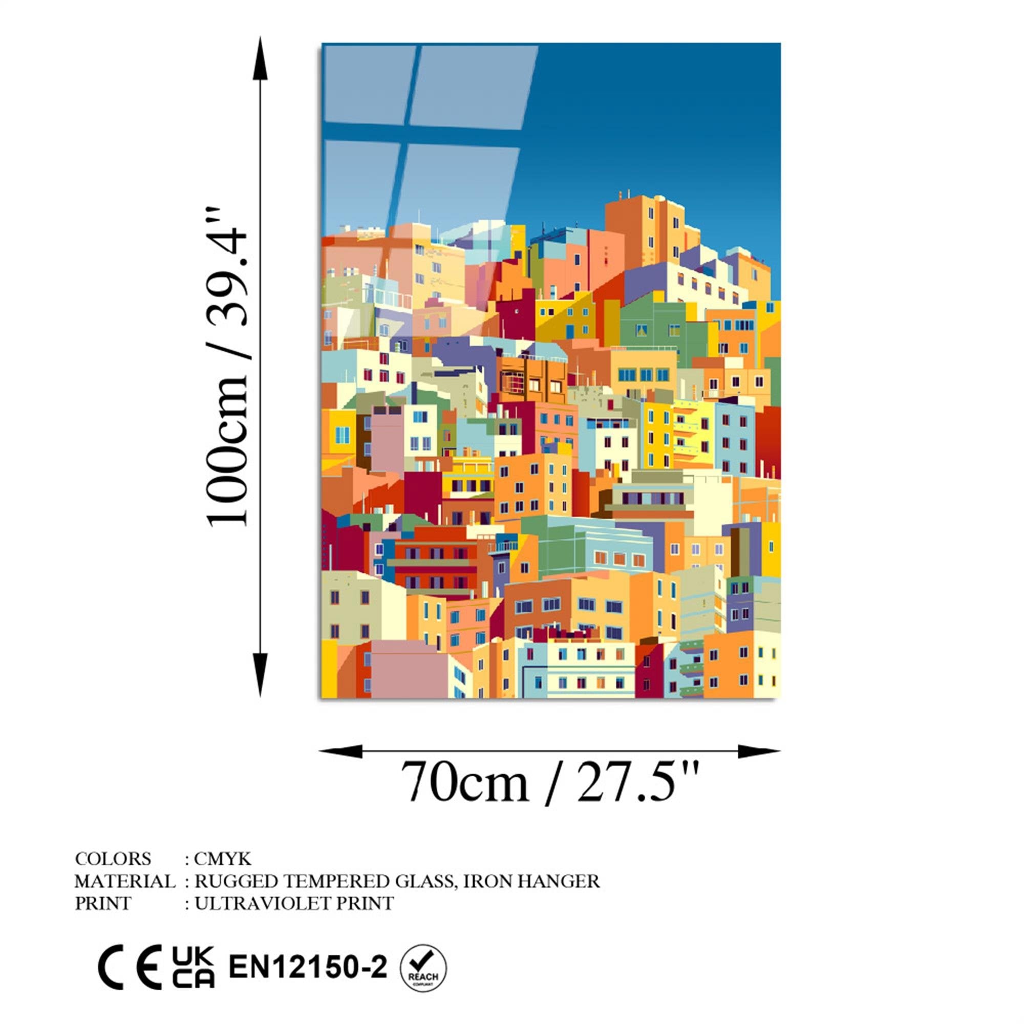 UV-759 Baskılı Cam Dikdörtgen Duvar Tablosu | ByLamp