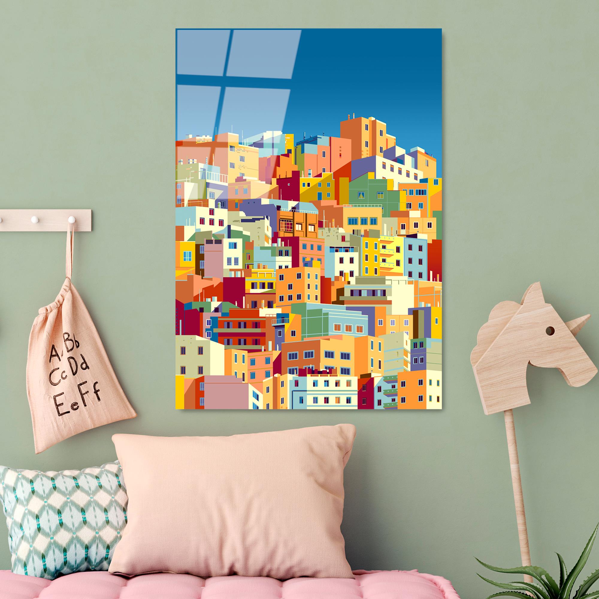 UV-759 Baskılı Cam Dikdörtgen Duvar Tablosu | ByLamp