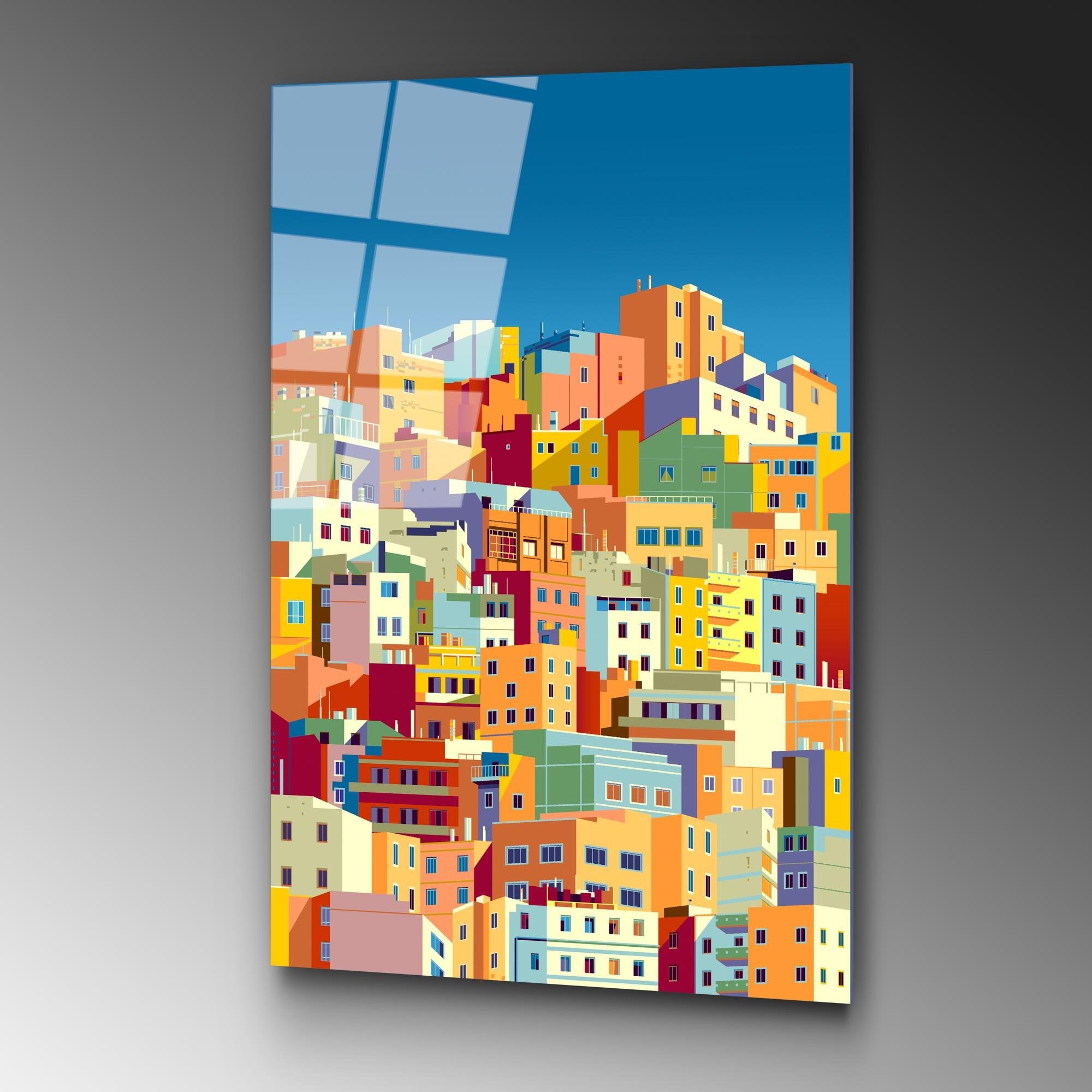 UV-759 Baskılı Cam Dikdörtgen Duvar Tablosu | ByLamp