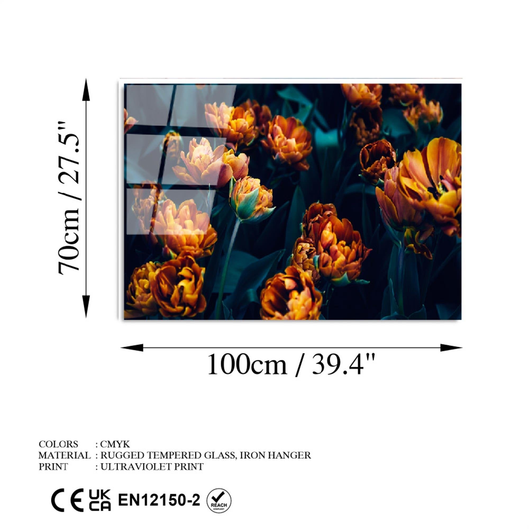 UV-760 Baskılı Cam Dikdörtgen Duvar Tablosu | ByLamp