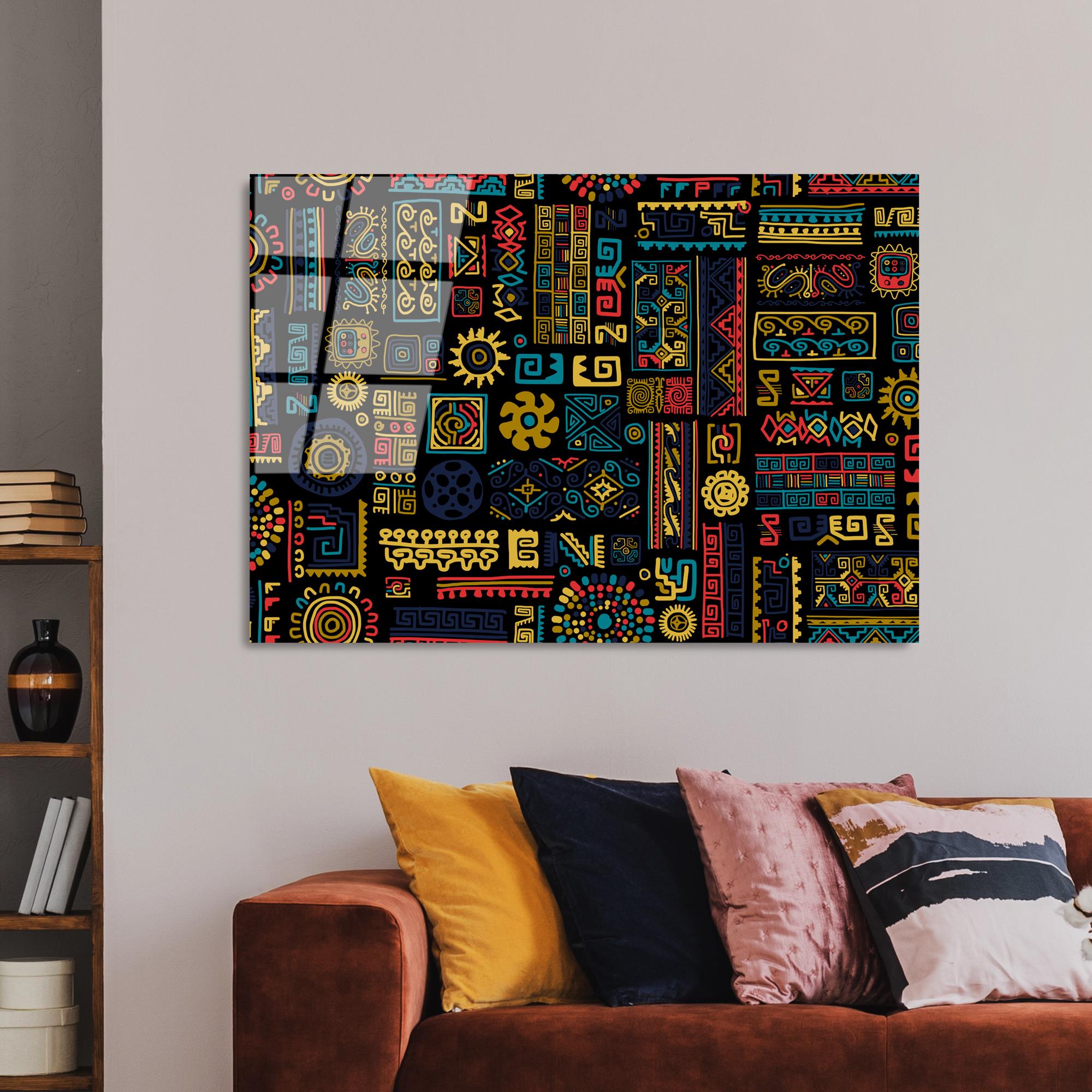 UV-761 Baskılı Cam Dikdörtgen Duvar Tablosu | ByLamp