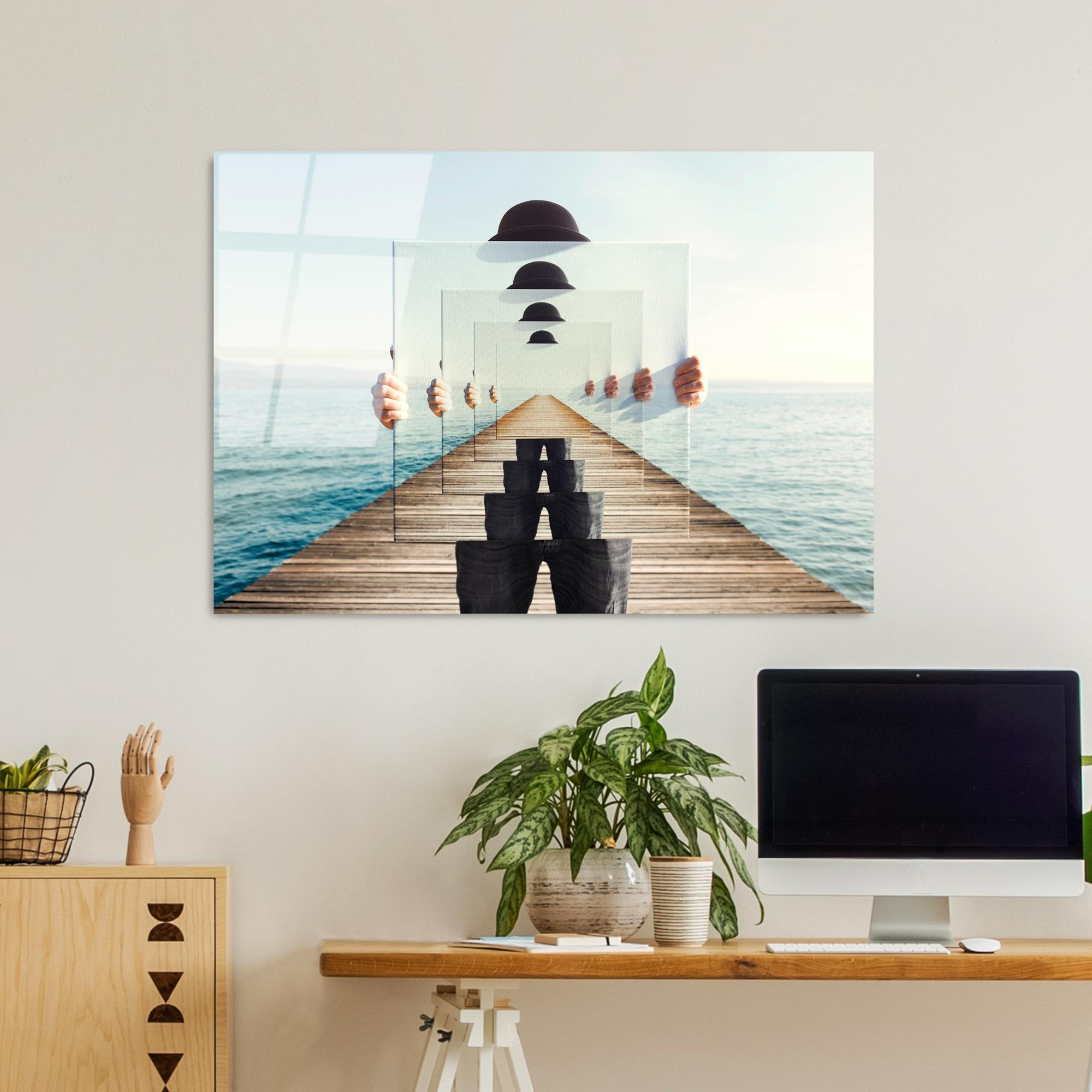 UV-762 Baskılı Cam Dikdörtgen Duvar Tablosu | ByLamp