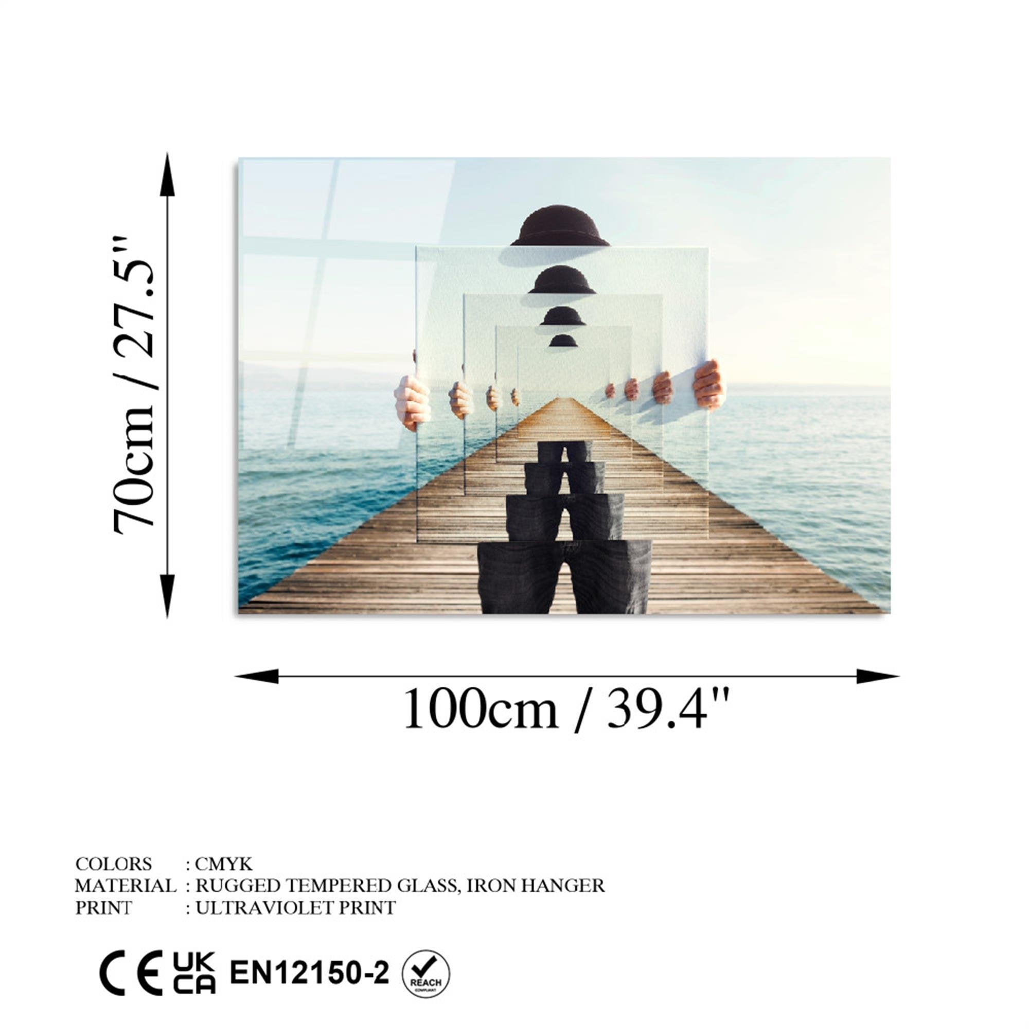 UV-762 Baskılı Cam Dikdörtgen Duvar Tablosu | ByLamp