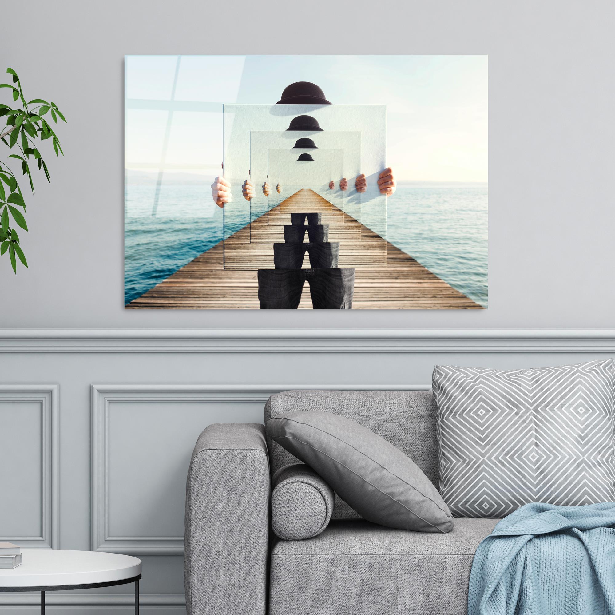 UV-762 Baskılı Cam Dikdörtgen Duvar Tablosu | ByLamp