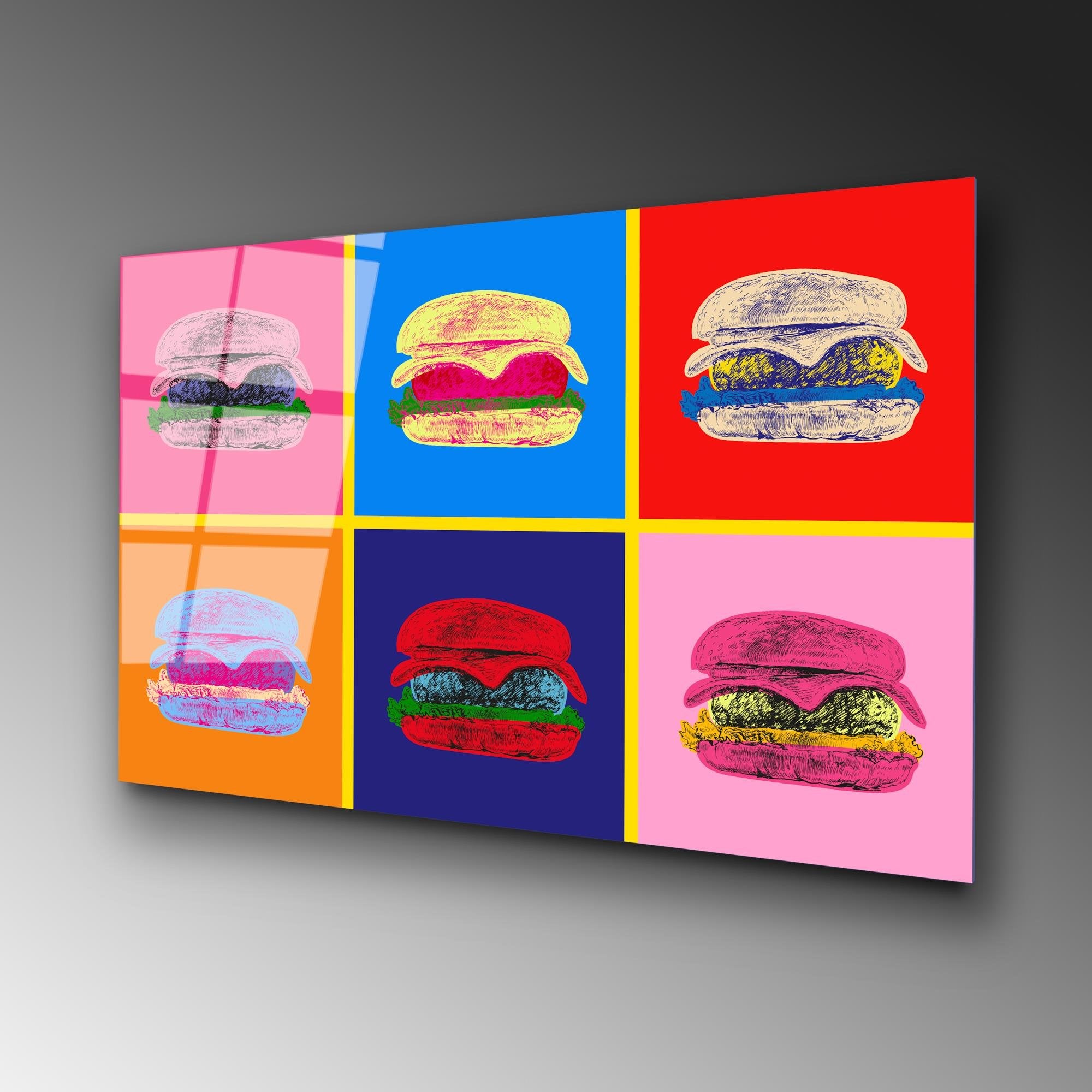 UV-765 Baskılı Cam Dikdörtgen Duvar Tablosu | ByLamp