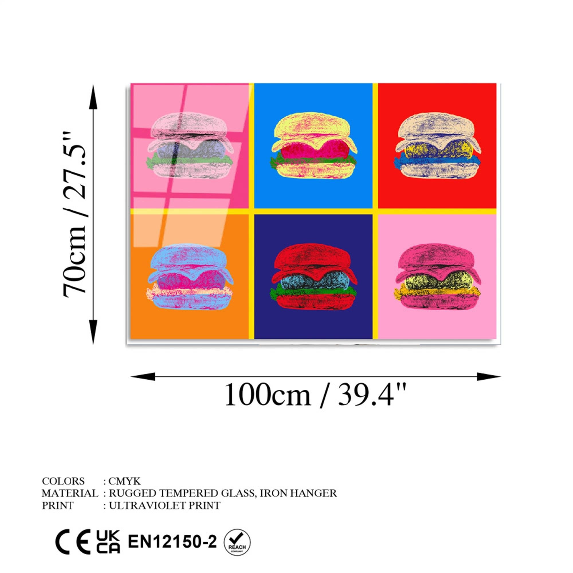 UV-765 Baskılı Cam Dikdörtgen Duvar Tablosu | ByLamp