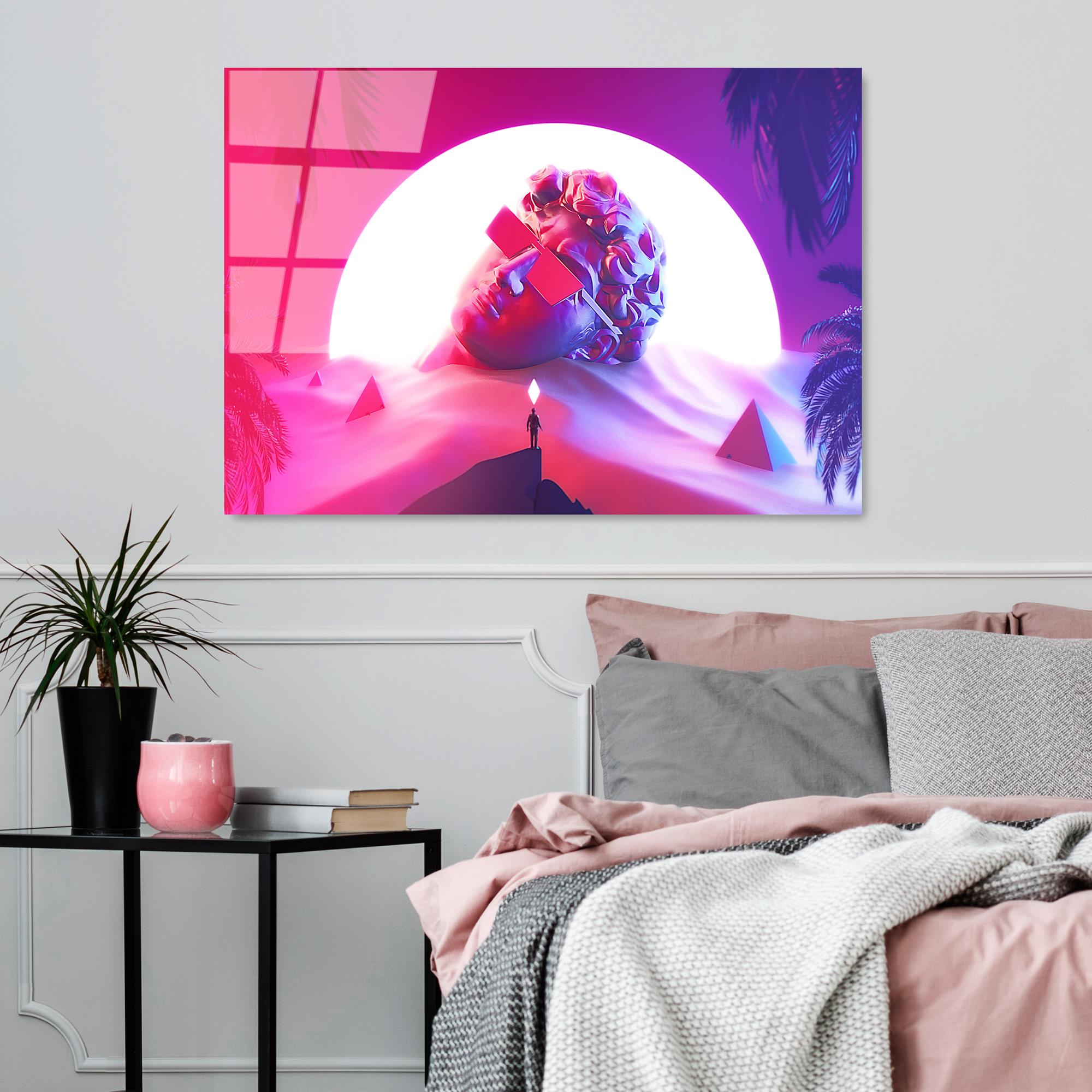 UV-768 Baskılı Cam Dikdörtgen Duvar Tablosu | ByLamp