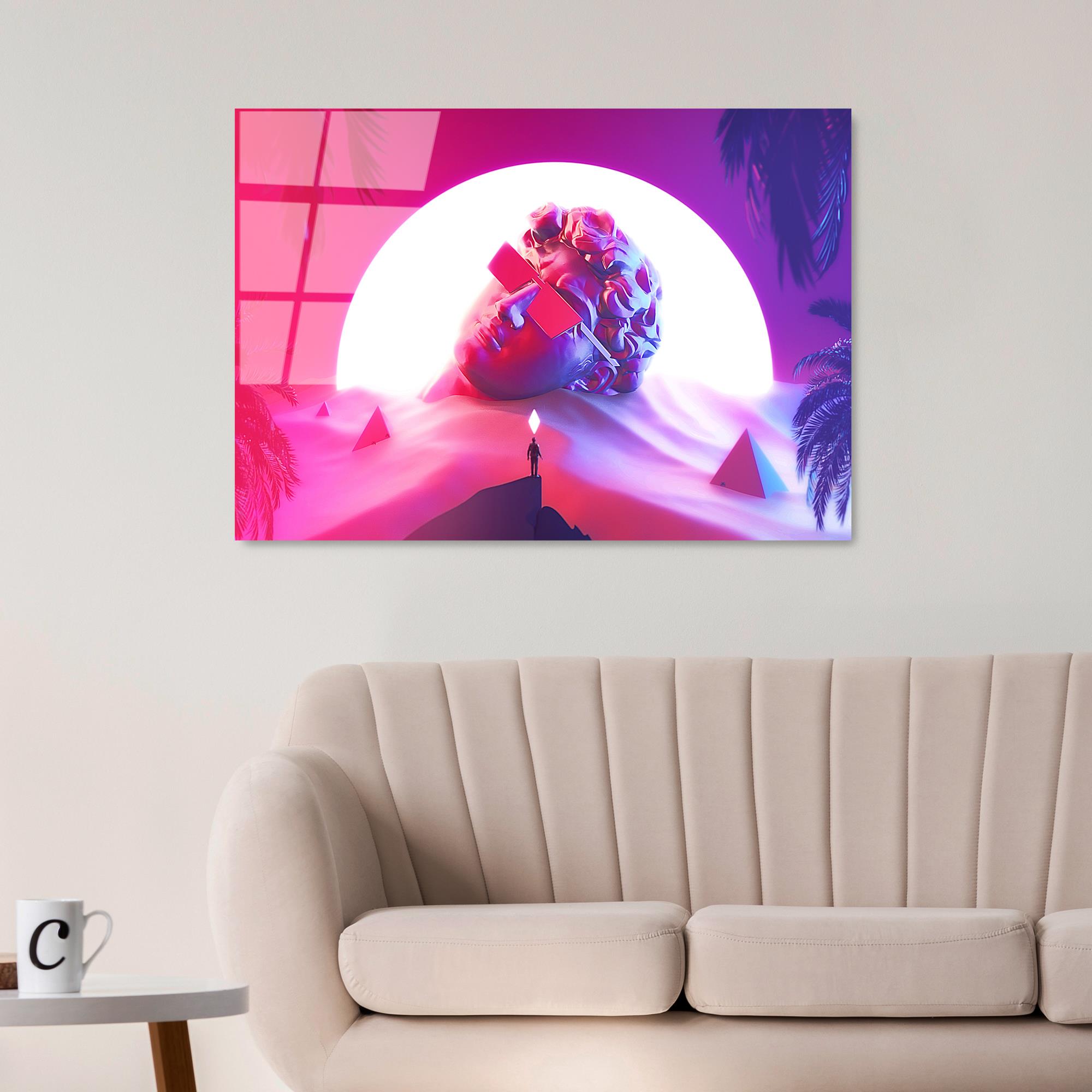 UV-768 Baskılı Cam Dikdörtgen Duvar Tablosu | ByLamp