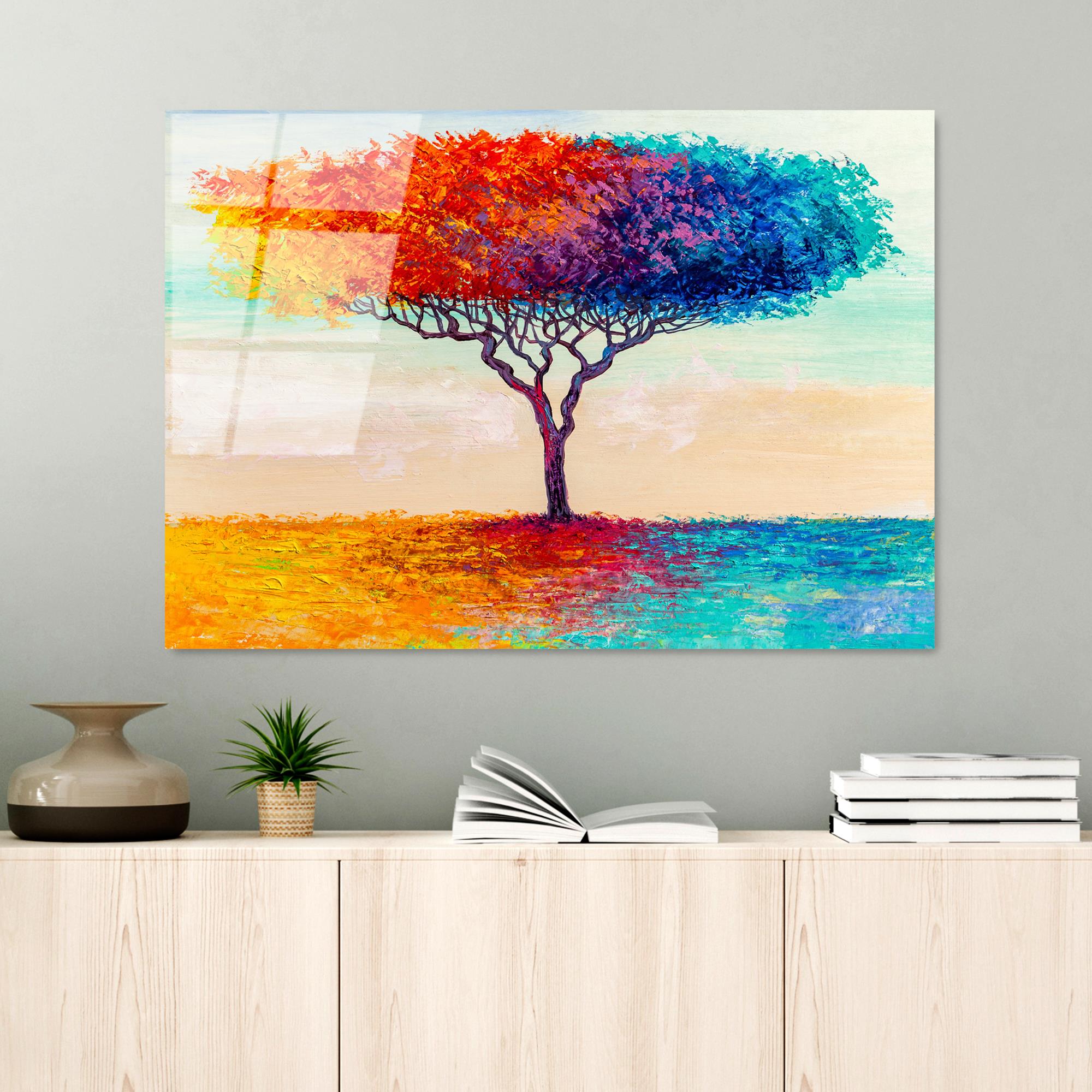 UV-769 Baskılı Cam Dikdörtgen Duvar Tablosu | ByLamp