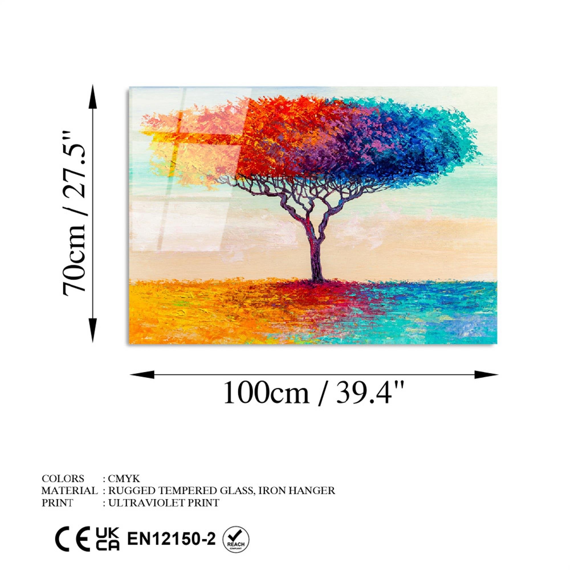 UV-769 Baskılı Cam Dikdörtgen Duvar Tablosu | ByLamp