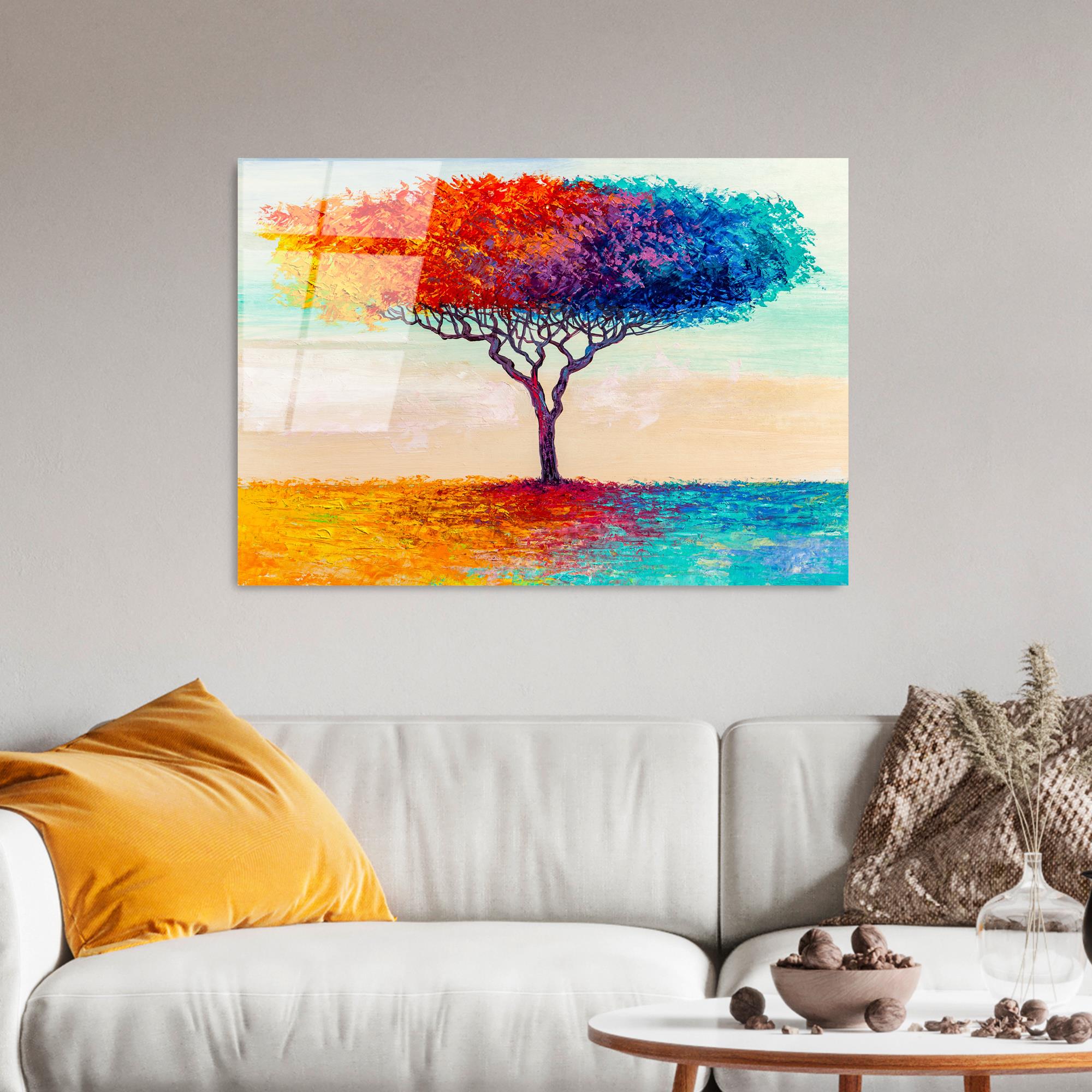 UV-769 Baskılı Cam Dikdörtgen Duvar Tablosu | ByLamp