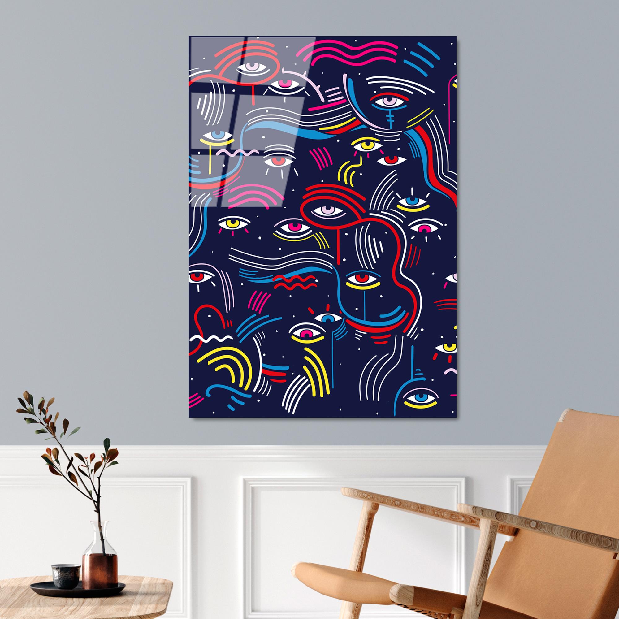 UV-770 Baskılı Cam Dikdörtgen Duvar Tablosu | ByLamp