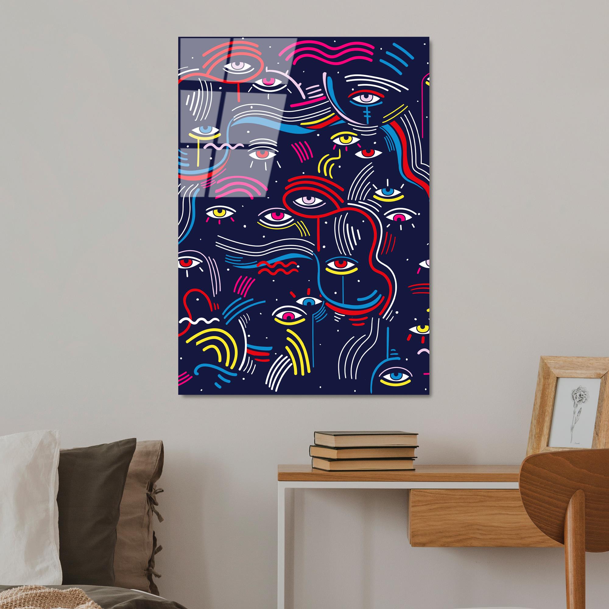 UV-770 Baskılı Cam Dikdörtgen Duvar Tablosu | ByLamp