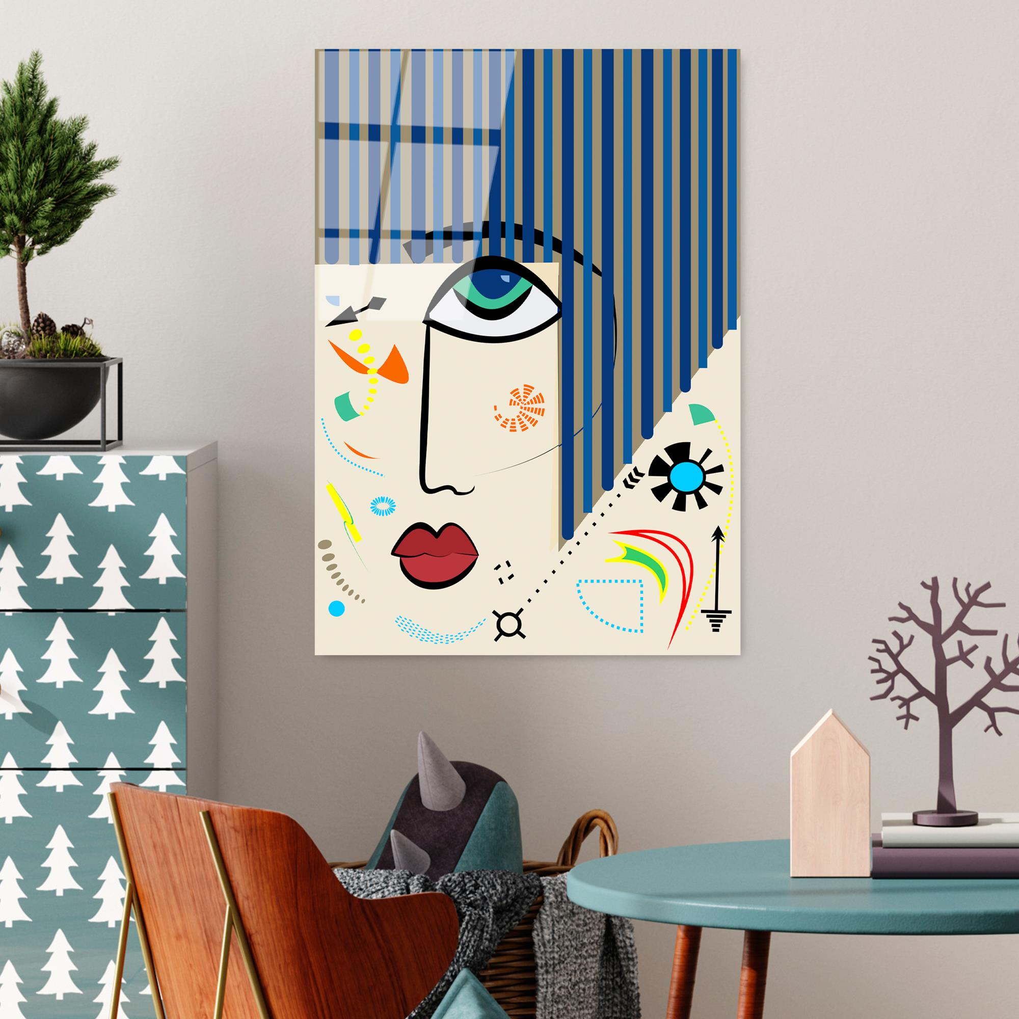 UV-771 Baskılı Cam Dikdörtgen Duvar Tablosu | ByLamp