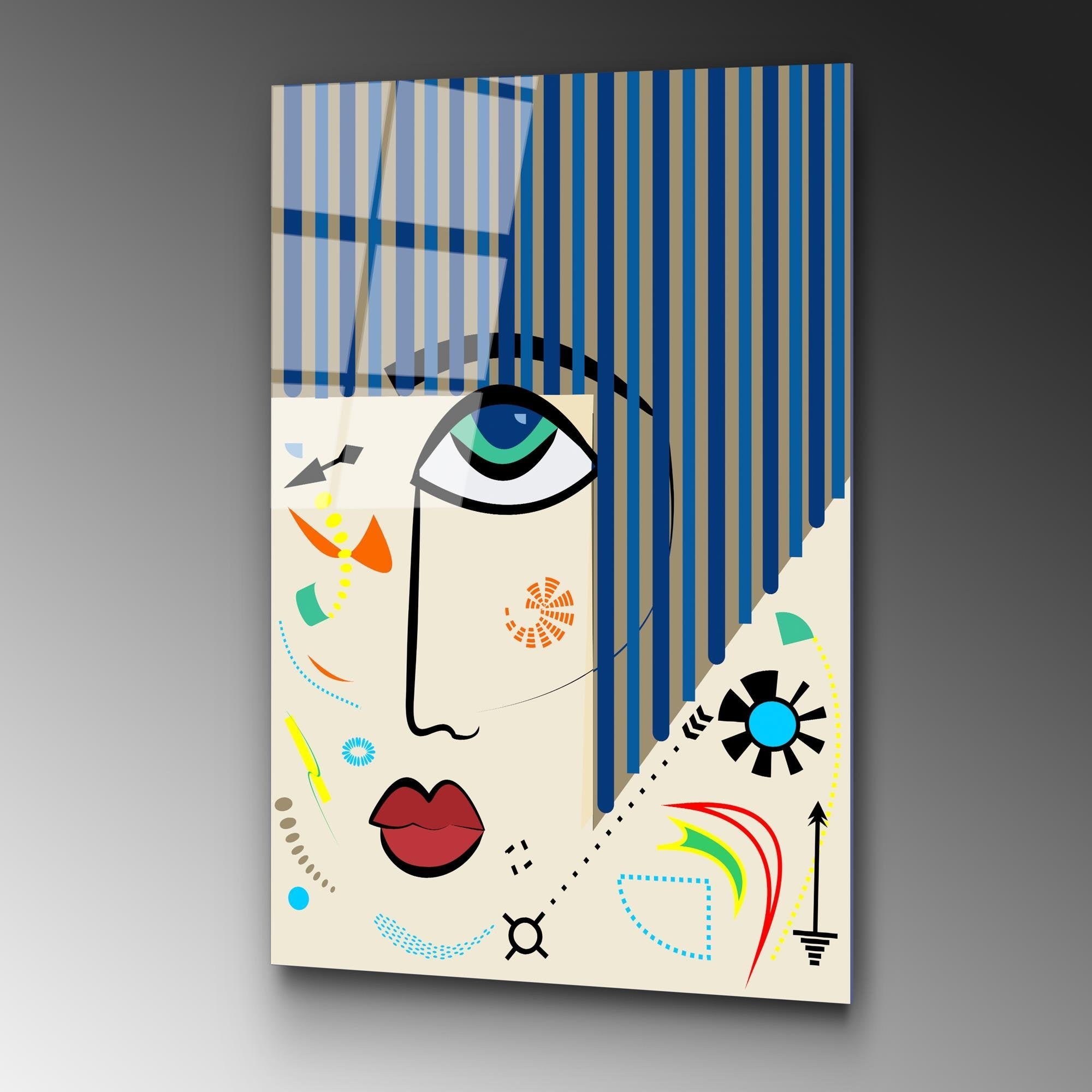 UV-771 Baskılı Cam Dikdörtgen Duvar Tablosu | ByLamp