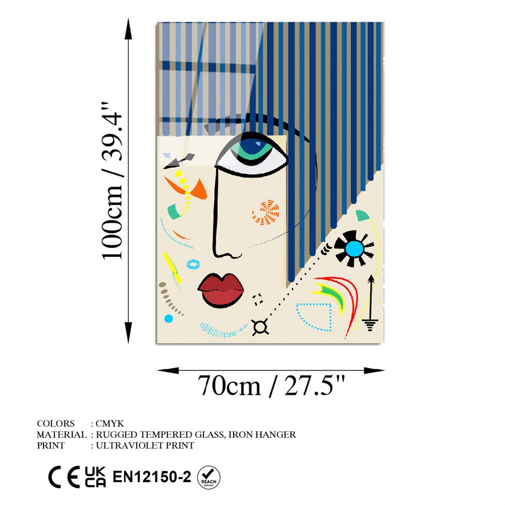 UV-771 Baskılı Cam Dikdörtgen Duvar Tablosu | ByLamp