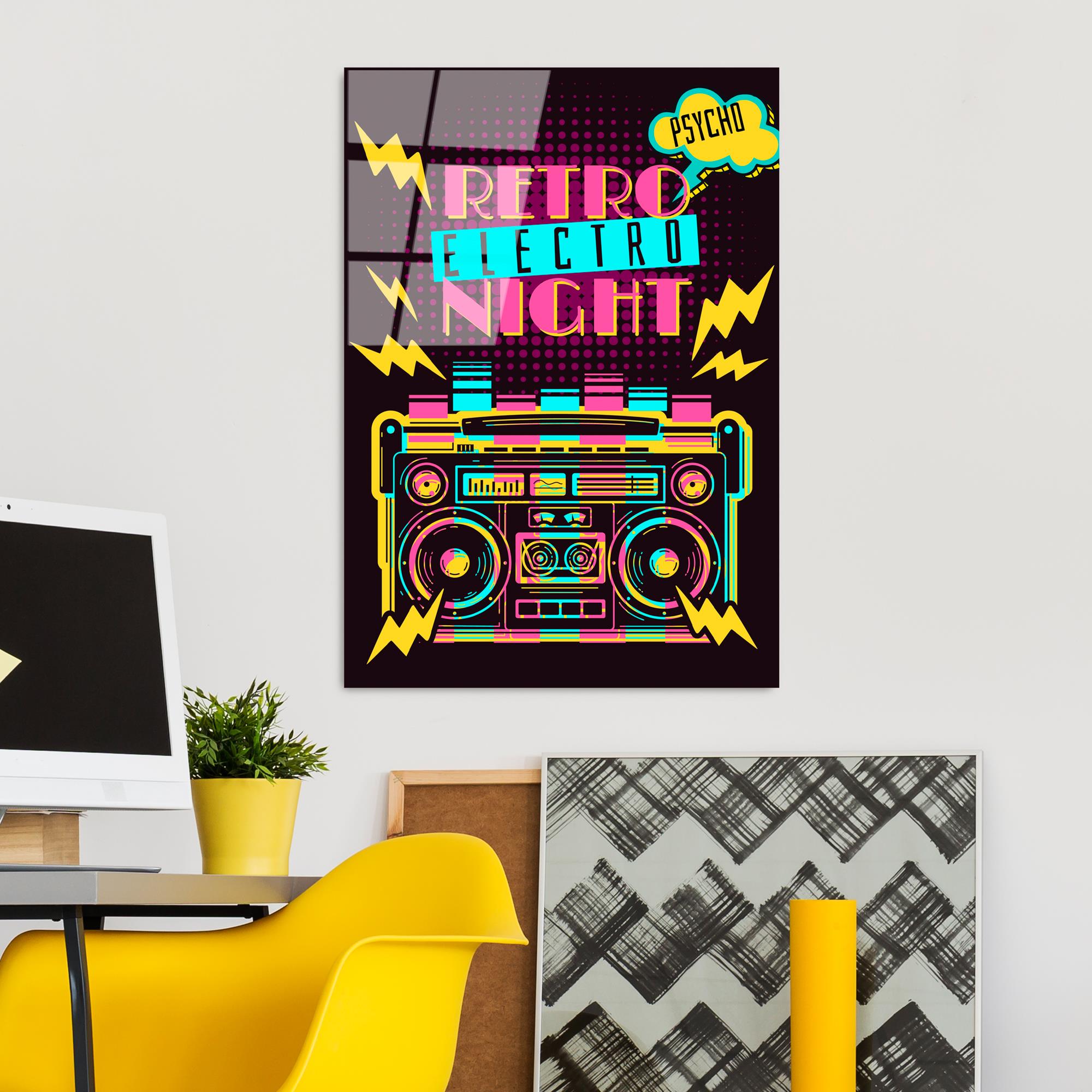 UV-772 Baskılı Cam Dikdörtgen Duvar Tablosu | ByLamp