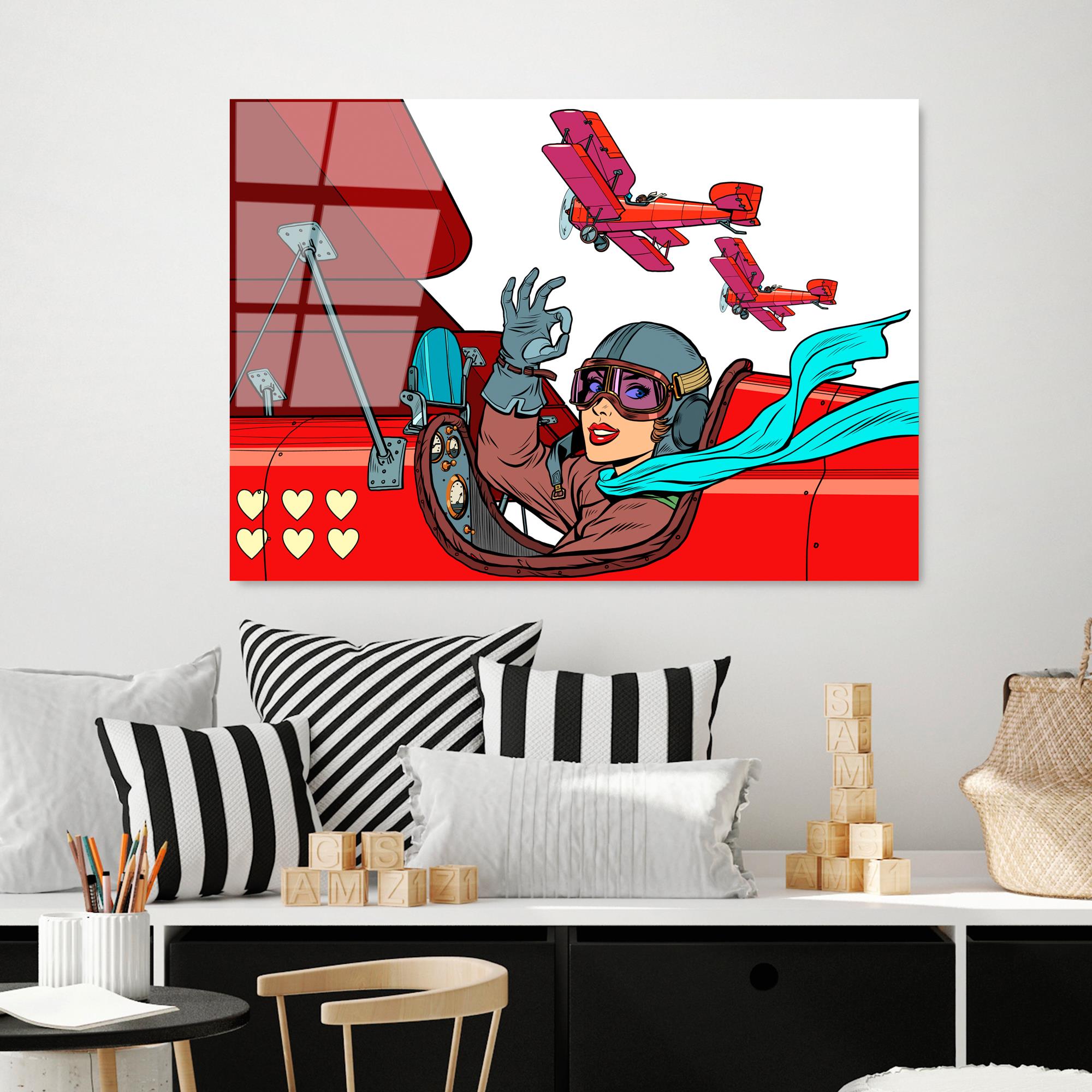 UV-773 Baskılı Cam Dikdörtgen Duvar Tablosu | ByLamp