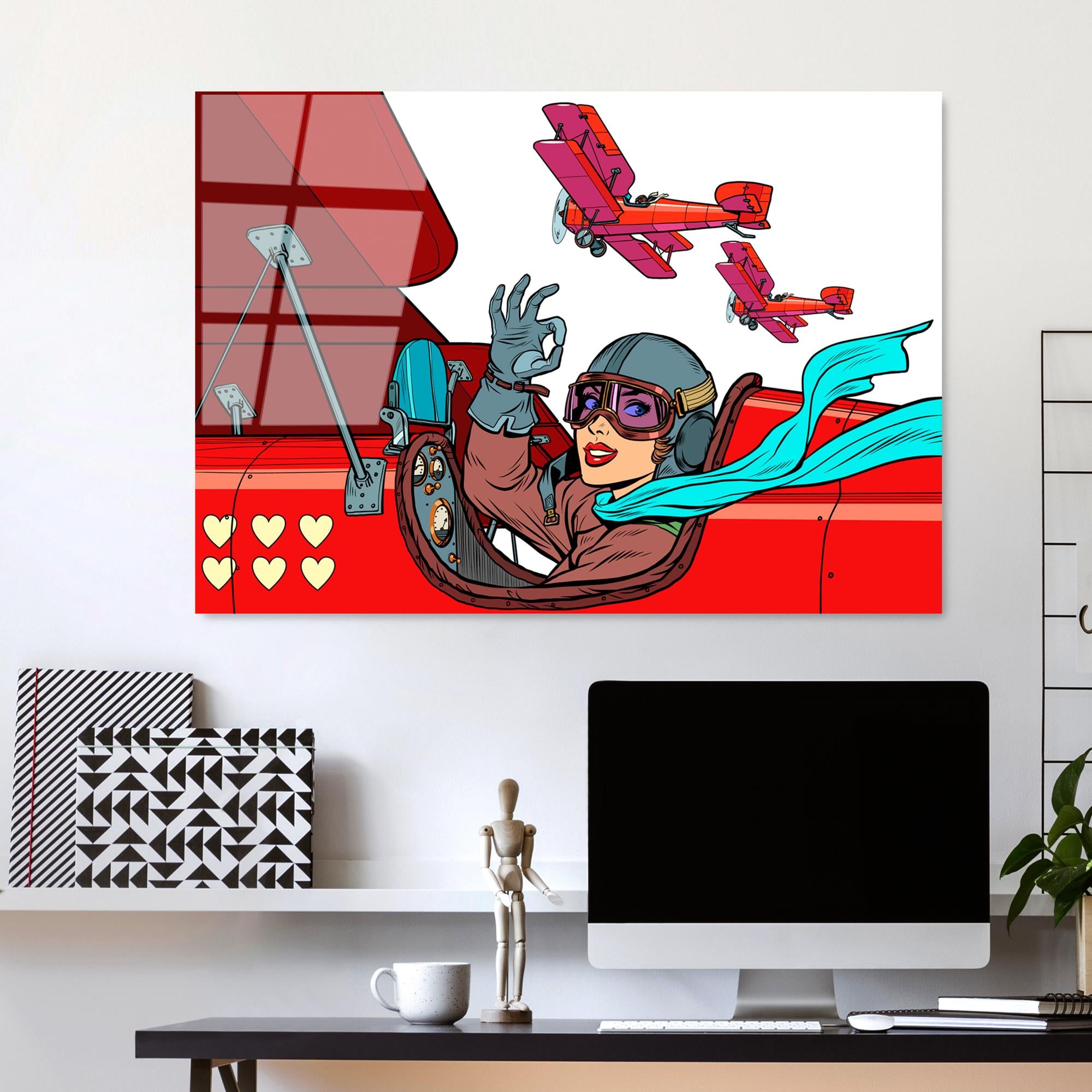 UV-773 Baskılı Cam Dikdörtgen Duvar Tablosu | ByLamp