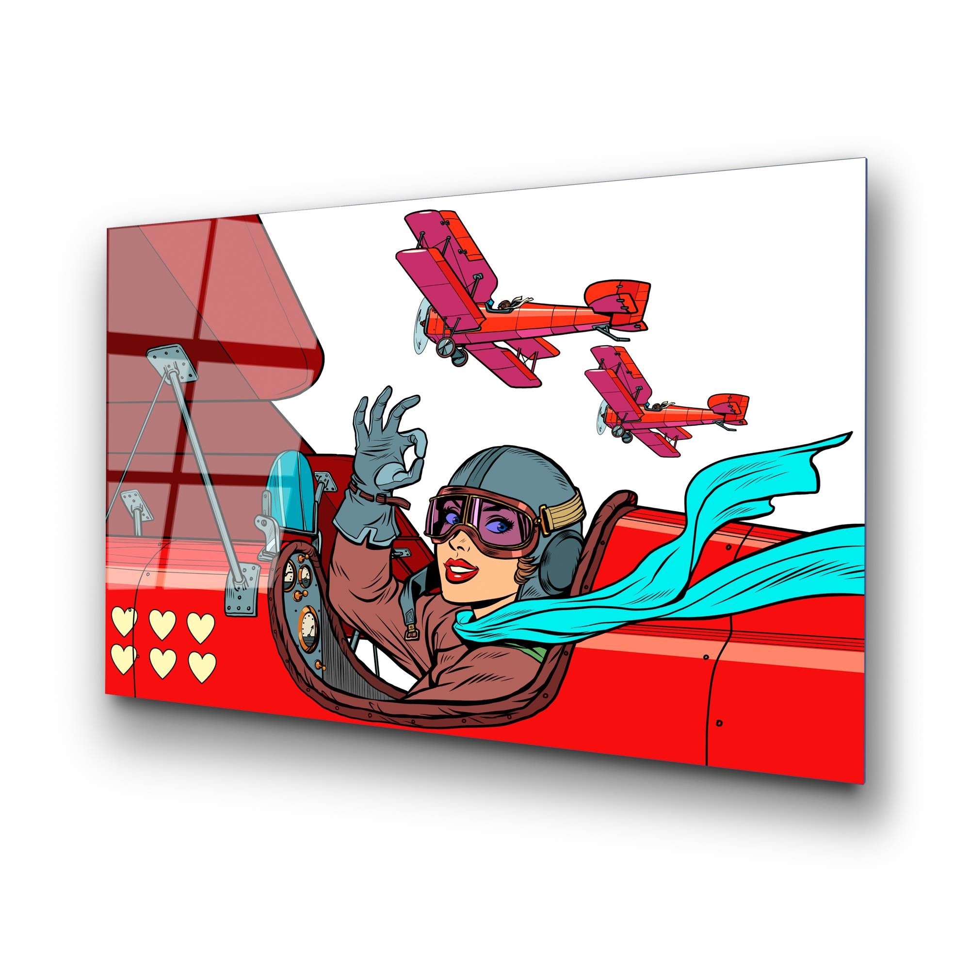 UV-773 Baskılı Cam Dikdörtgen Duvar Tablosu | ByLamp