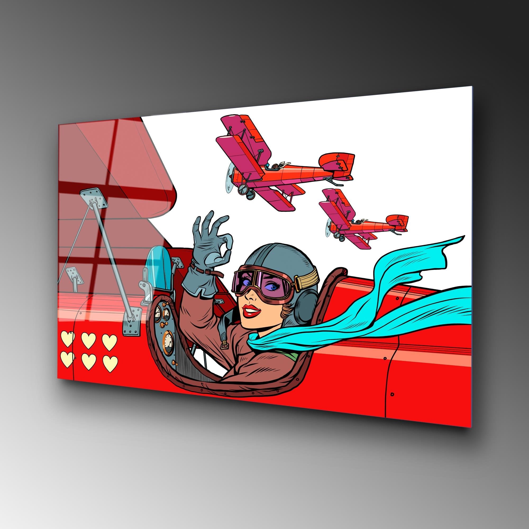 UV-773 Baskılı Cam Dikdörtgen Duvar Tablosu | ByLamp