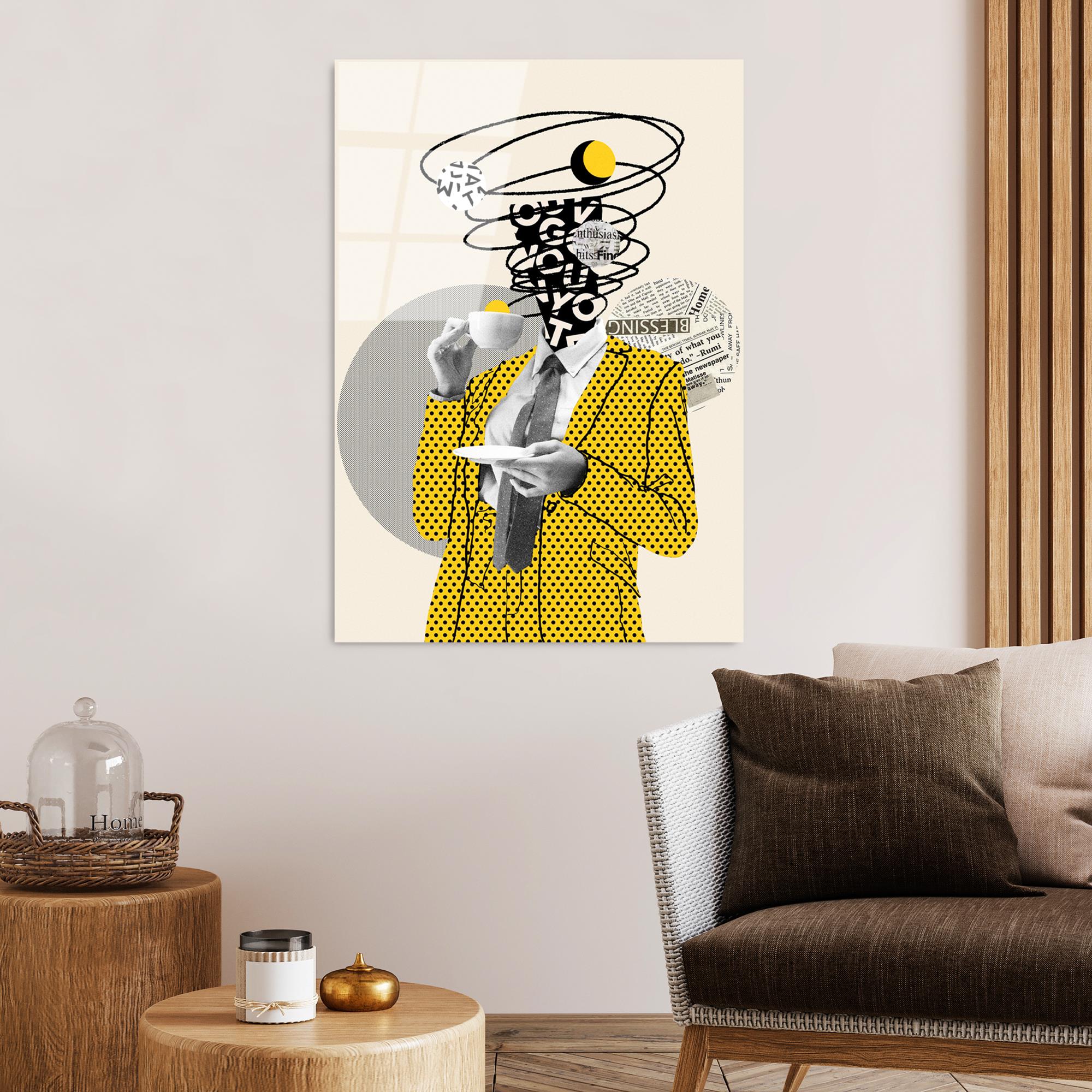 UV-774 Baskılı Cam Dikdörtgen Duvar Tablosu | ByLamp