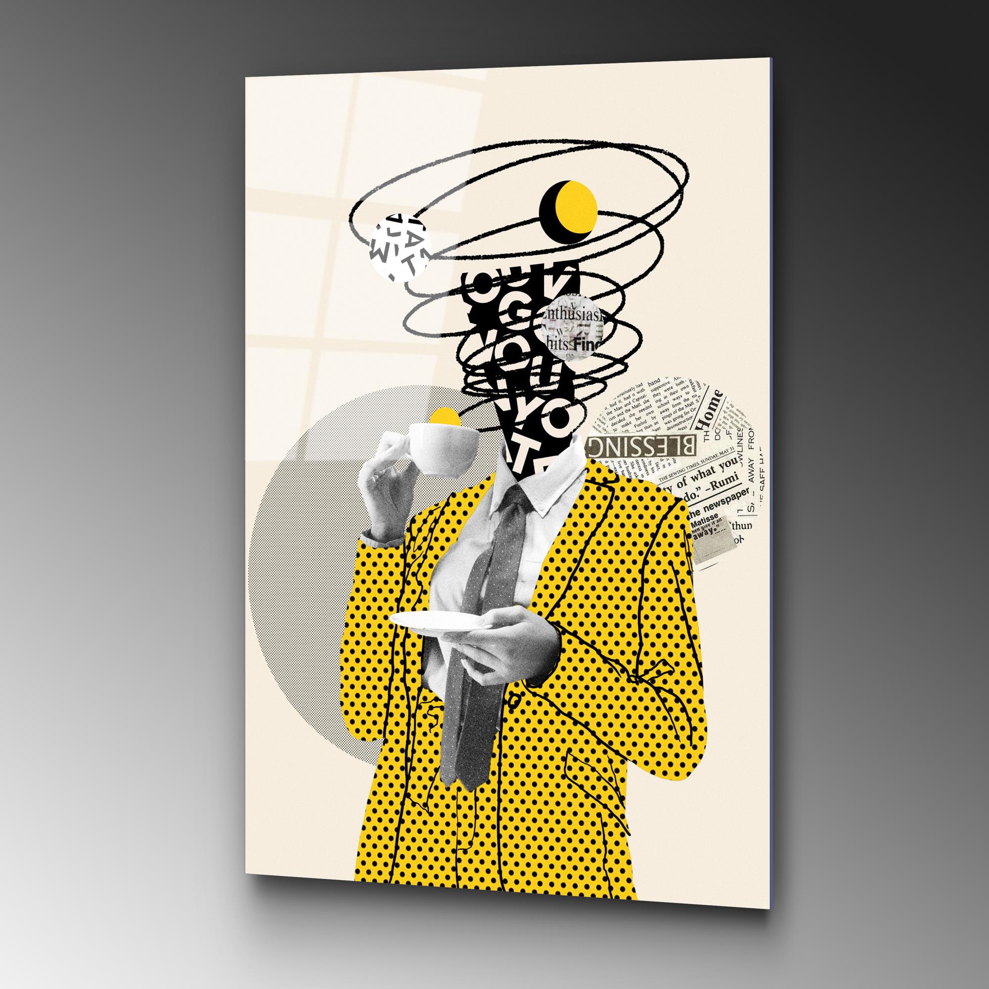 UV-774 Baskılı Cam Dikdörtgen Duvar Tablosu | ByLamp