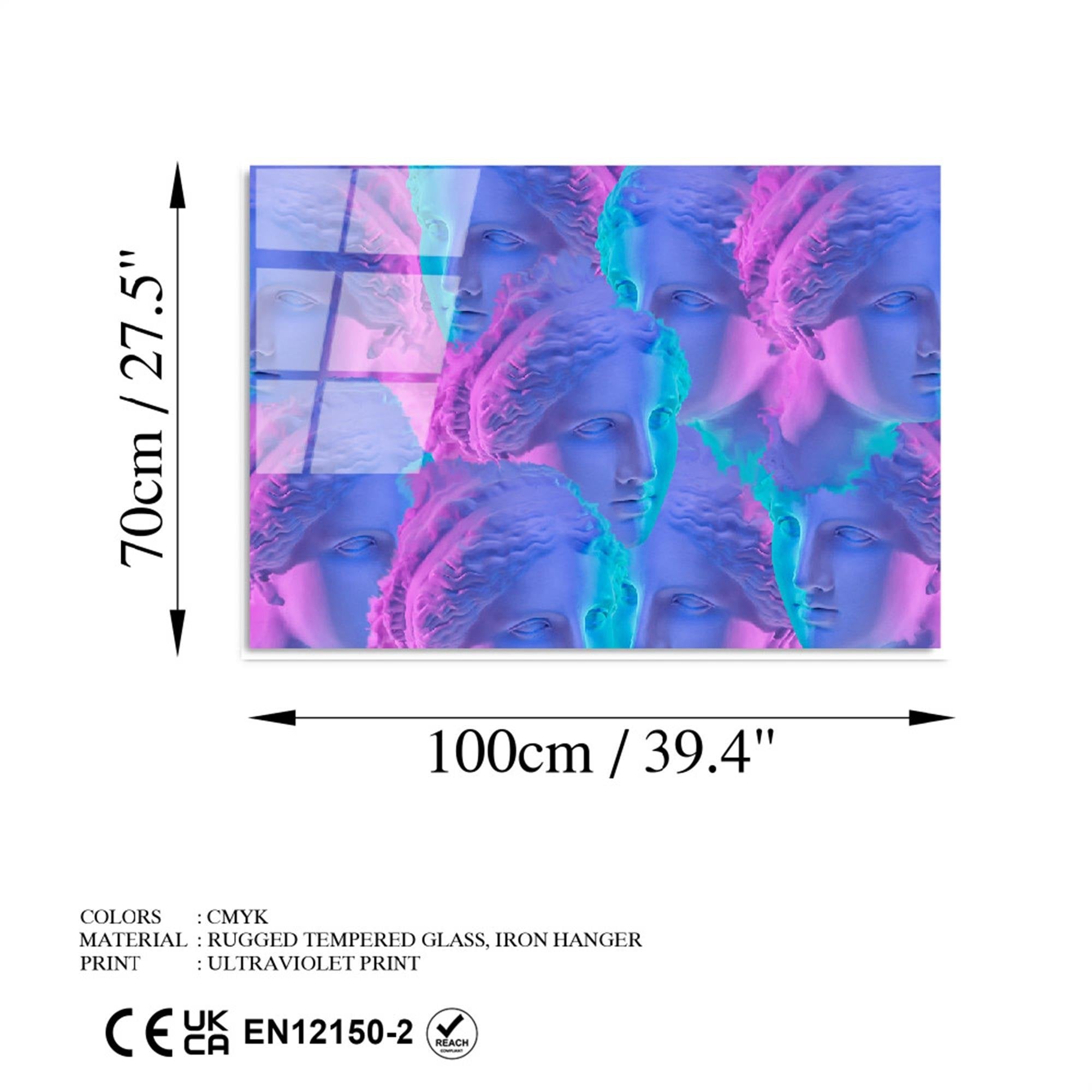 UV-775 Baskılı Cam Dikdörtgen Duvar Tablosu | ByLamp