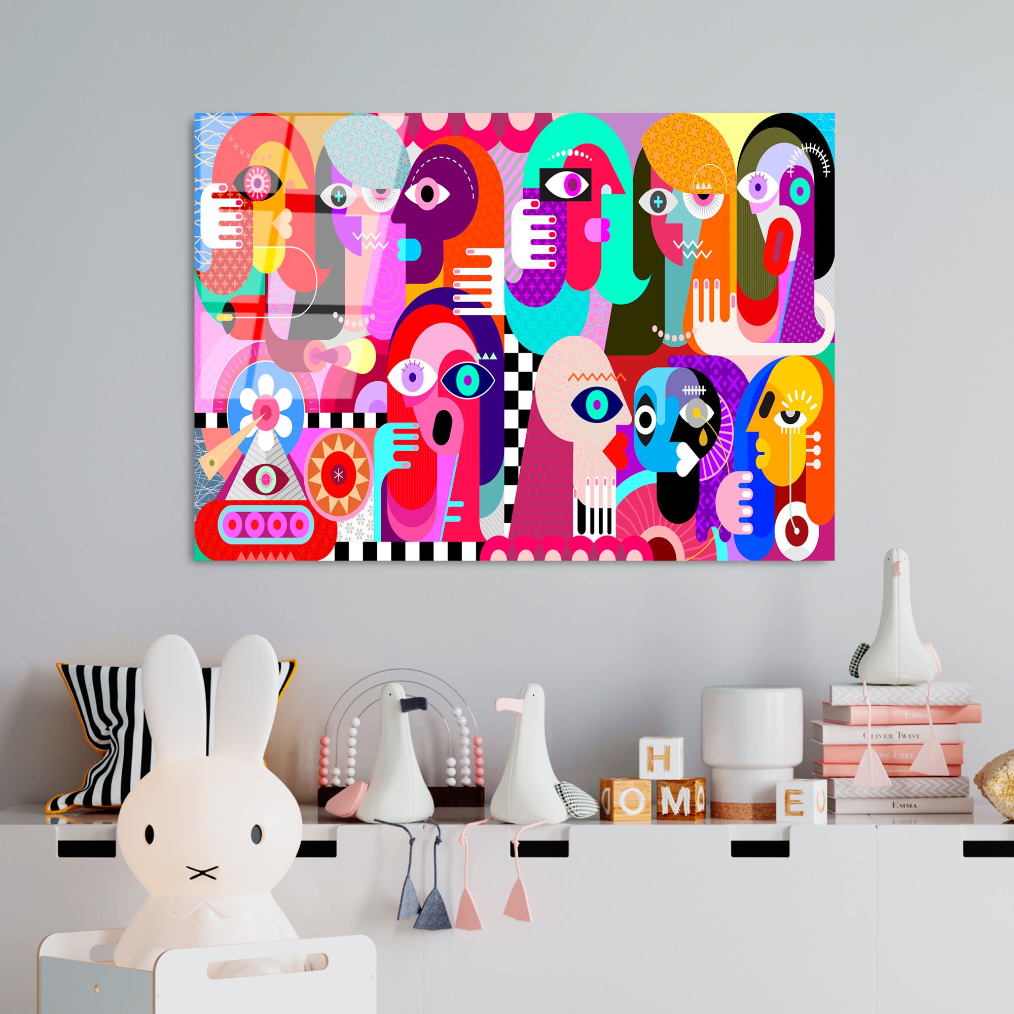 UV-776 Baskılı Cam Dikdörtgen Duvar Tablosu | ByLamp