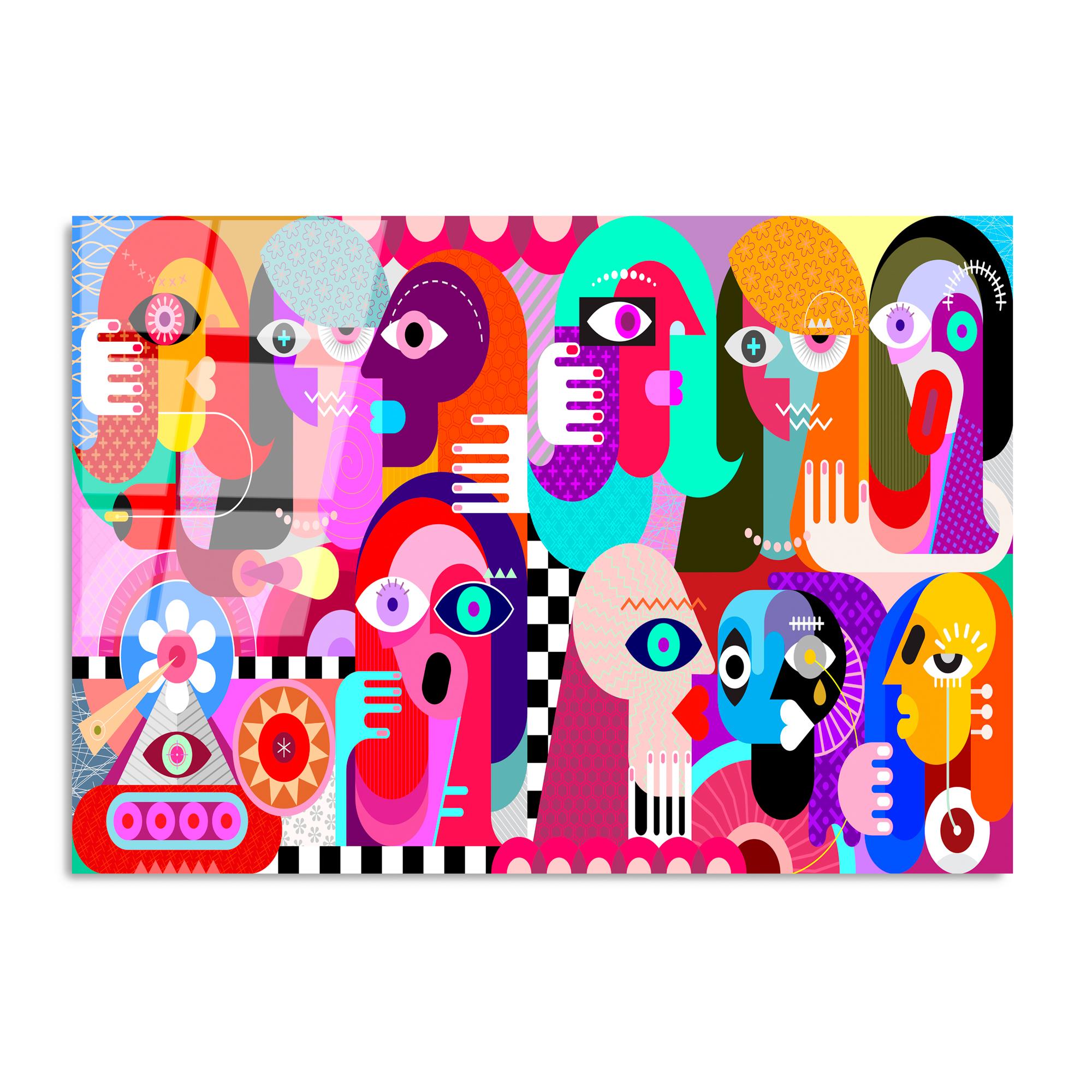 UV-776 Baskılı Cam Dikdörtgen Duvar Tablosu | ByLamp