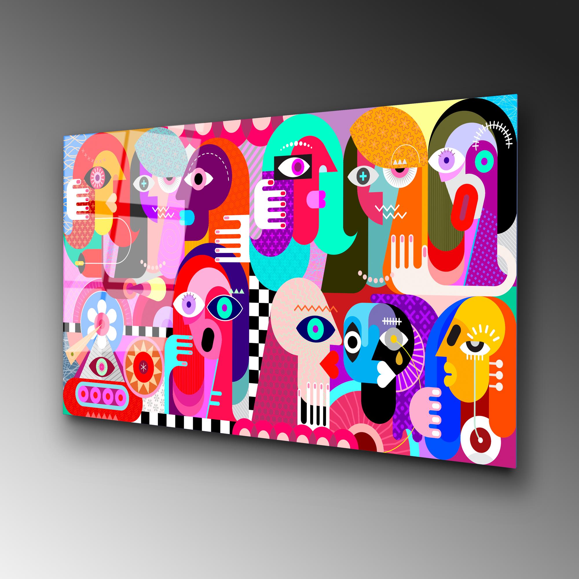 UV-776 Baskılı Cam Dikdörtgen Duvar Tablosu | ByLamp